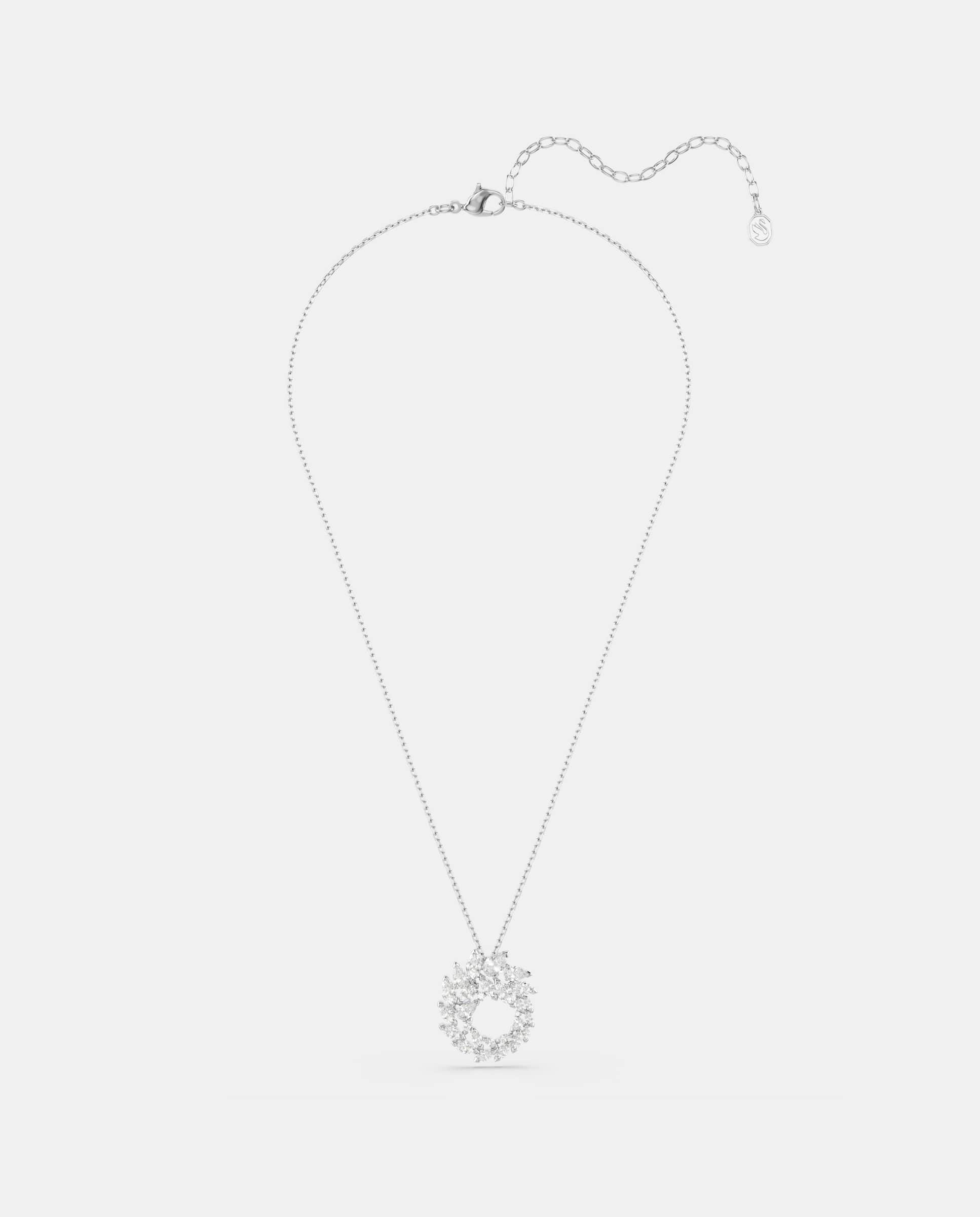 Colgante mesmera con circonitas transparentes bañado en rodio - Swarovski - Blanco Blanco-2