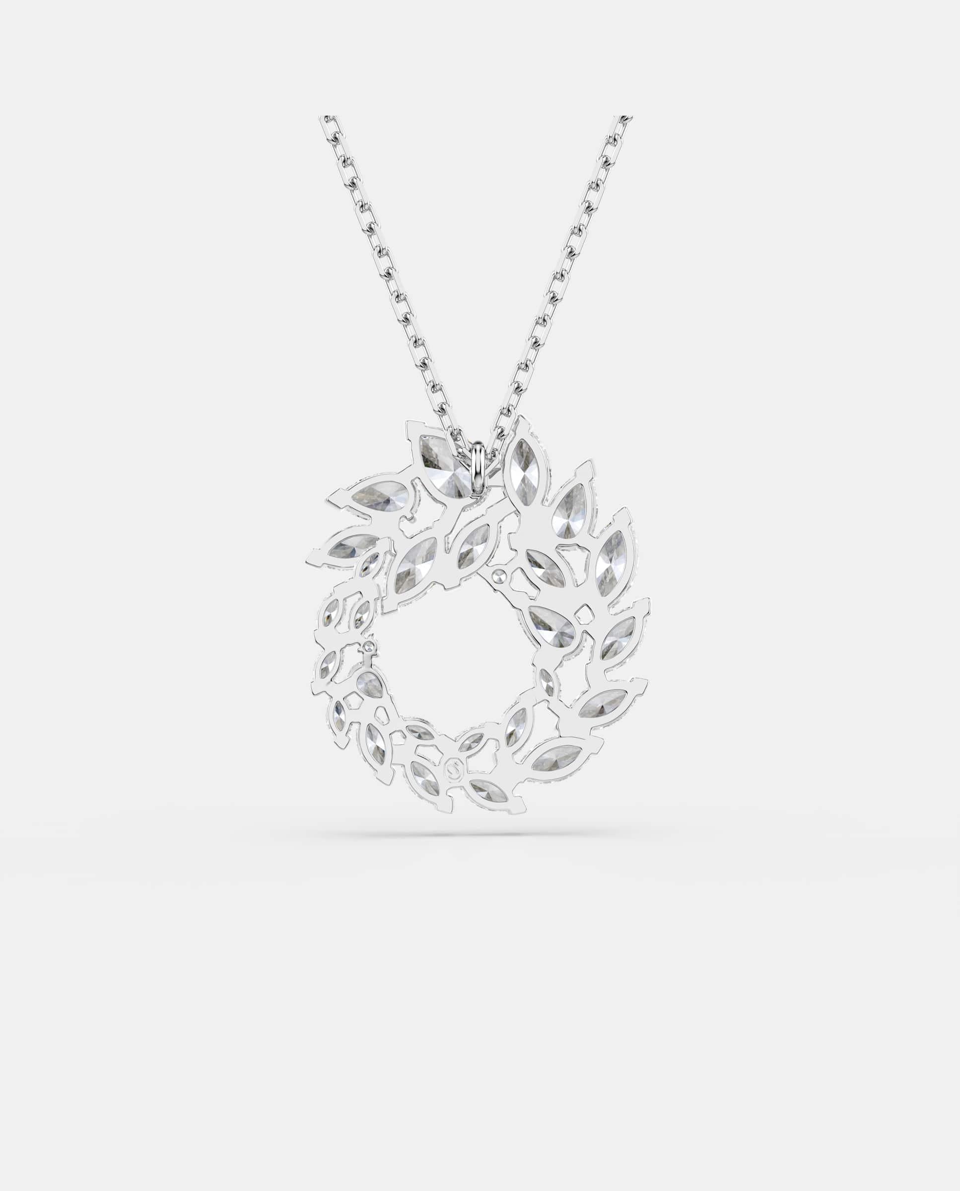 Colgante mesmera con circonitas transparentes bañado en rodio - Swarovski - Blanco Blanco-5