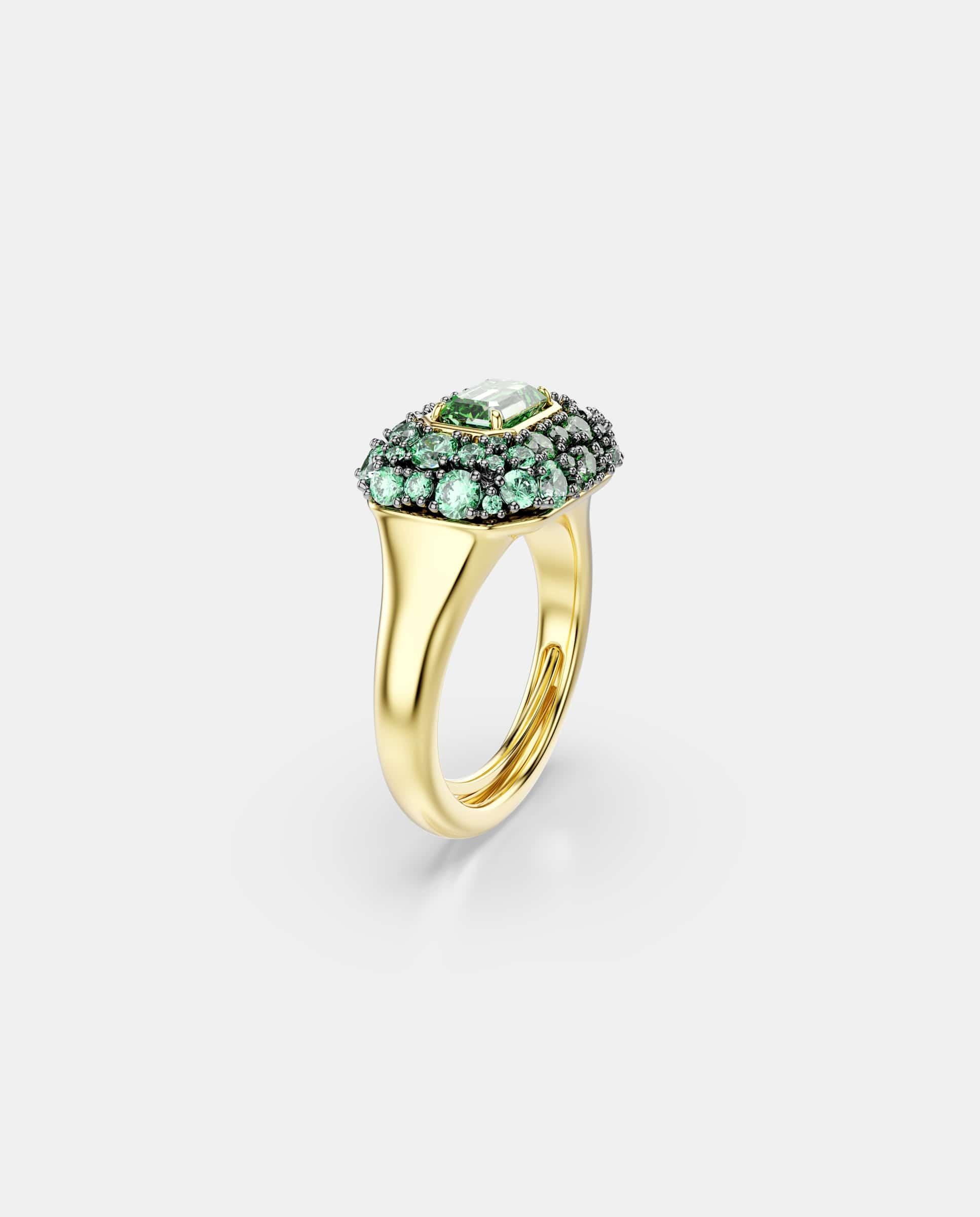 Anillo de cóctel sublima con circonitas verdes acabado en oro de 18 quilates - Swarovski - Verde Verde-2