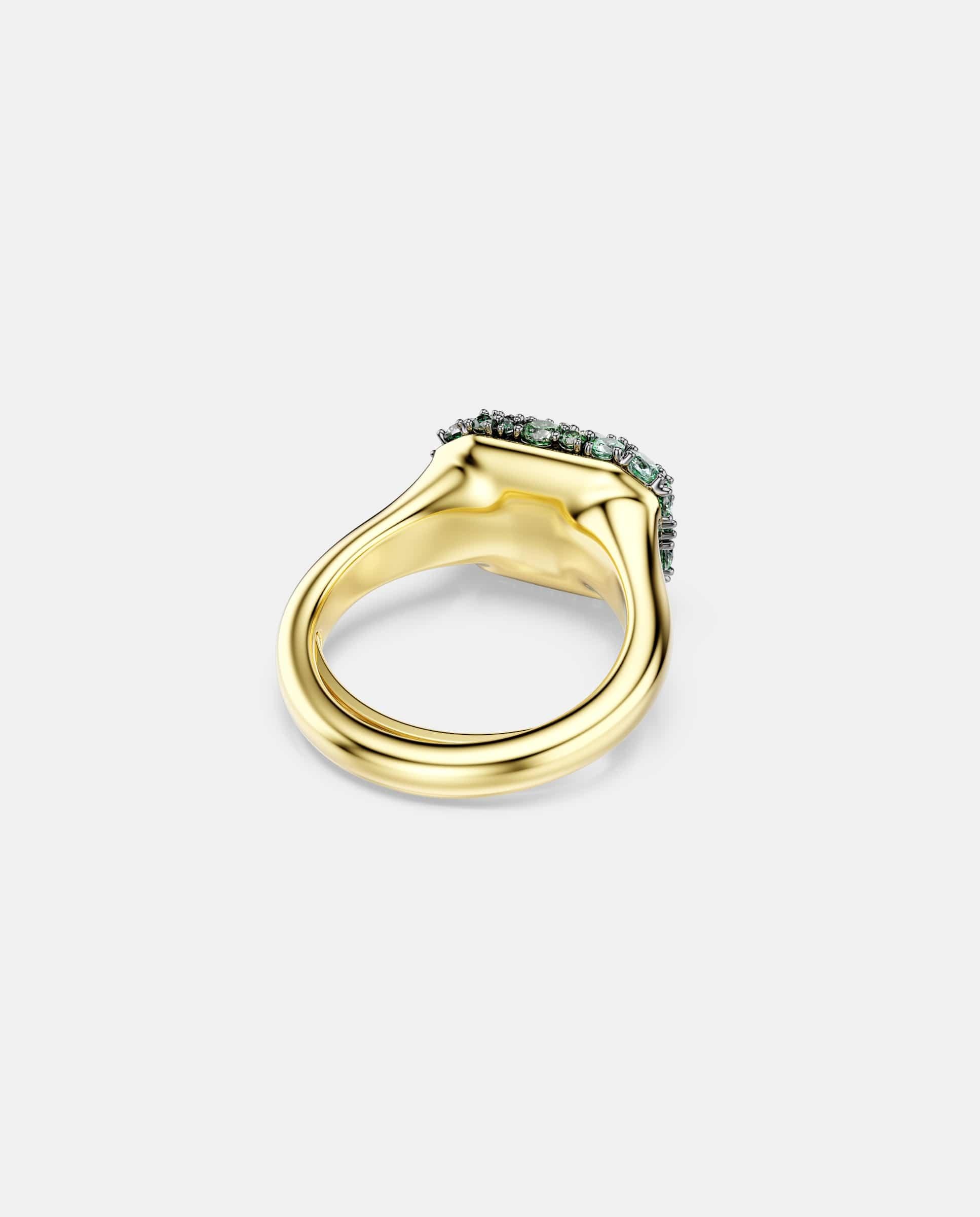 Anillo de cóctel sublima con circonitas verdes acabado en oro de 18 quilates - Swarovski - Verde Verde-4