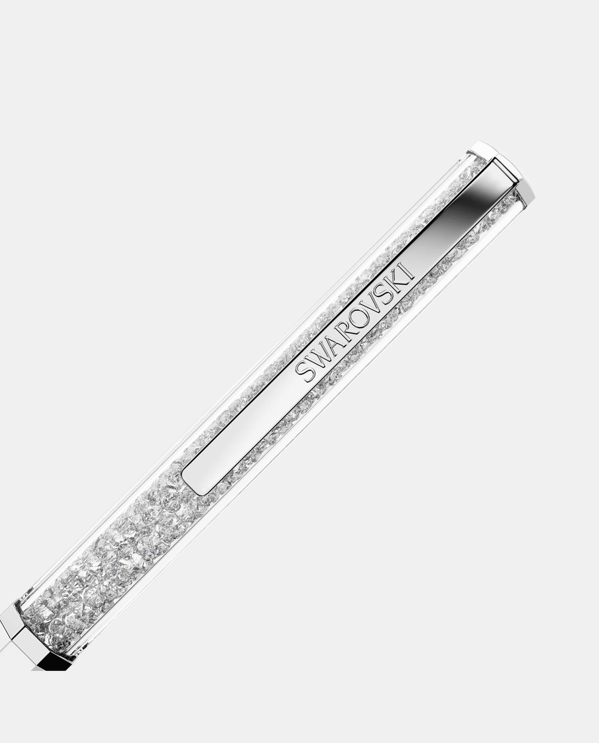 Bolígrafo crystalline con diseño de ocho caras y cristales - Swarovski - Blanco Blanco-2