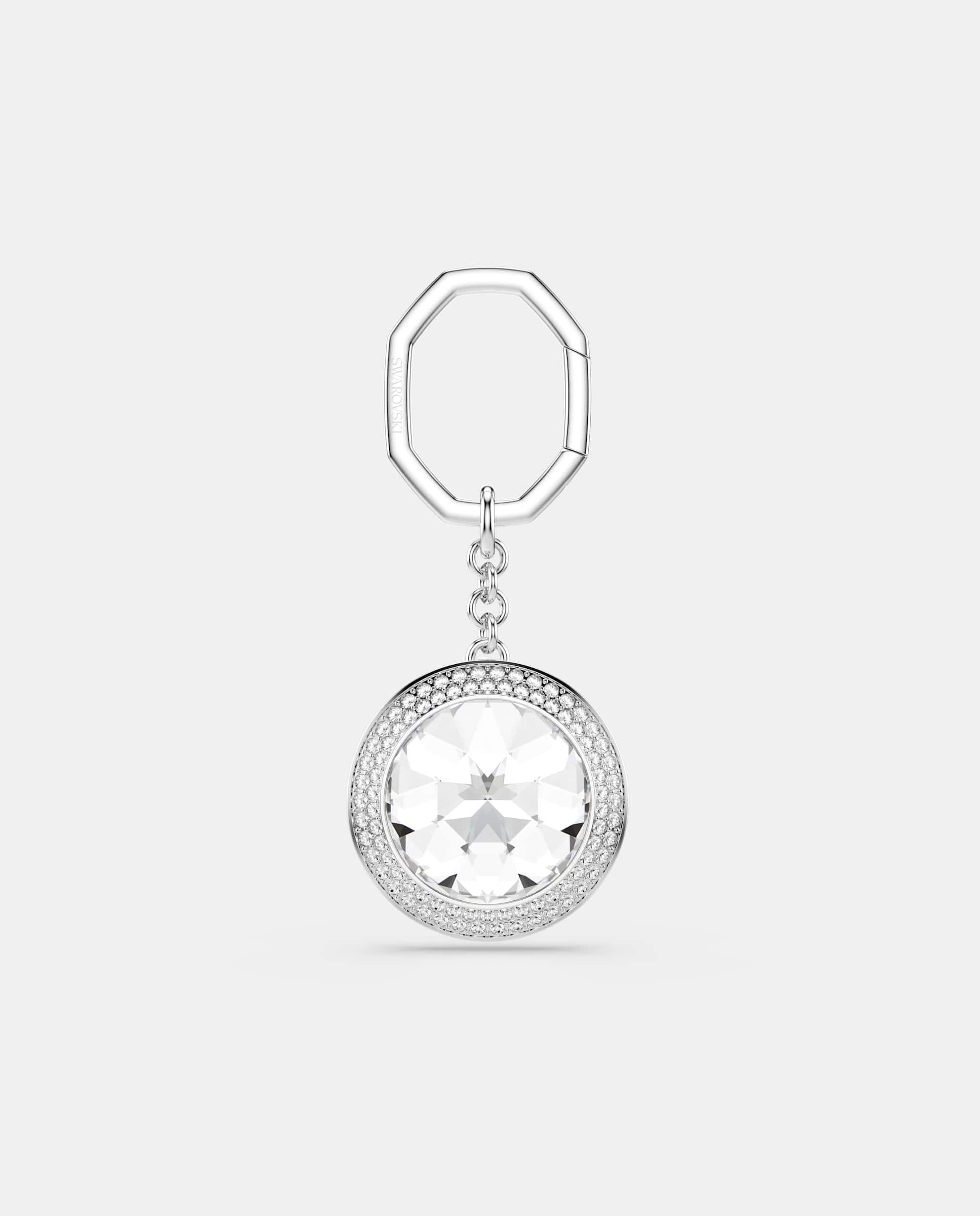 Imagen 0 de Llavero para bolso con cristal central brillante Plateado