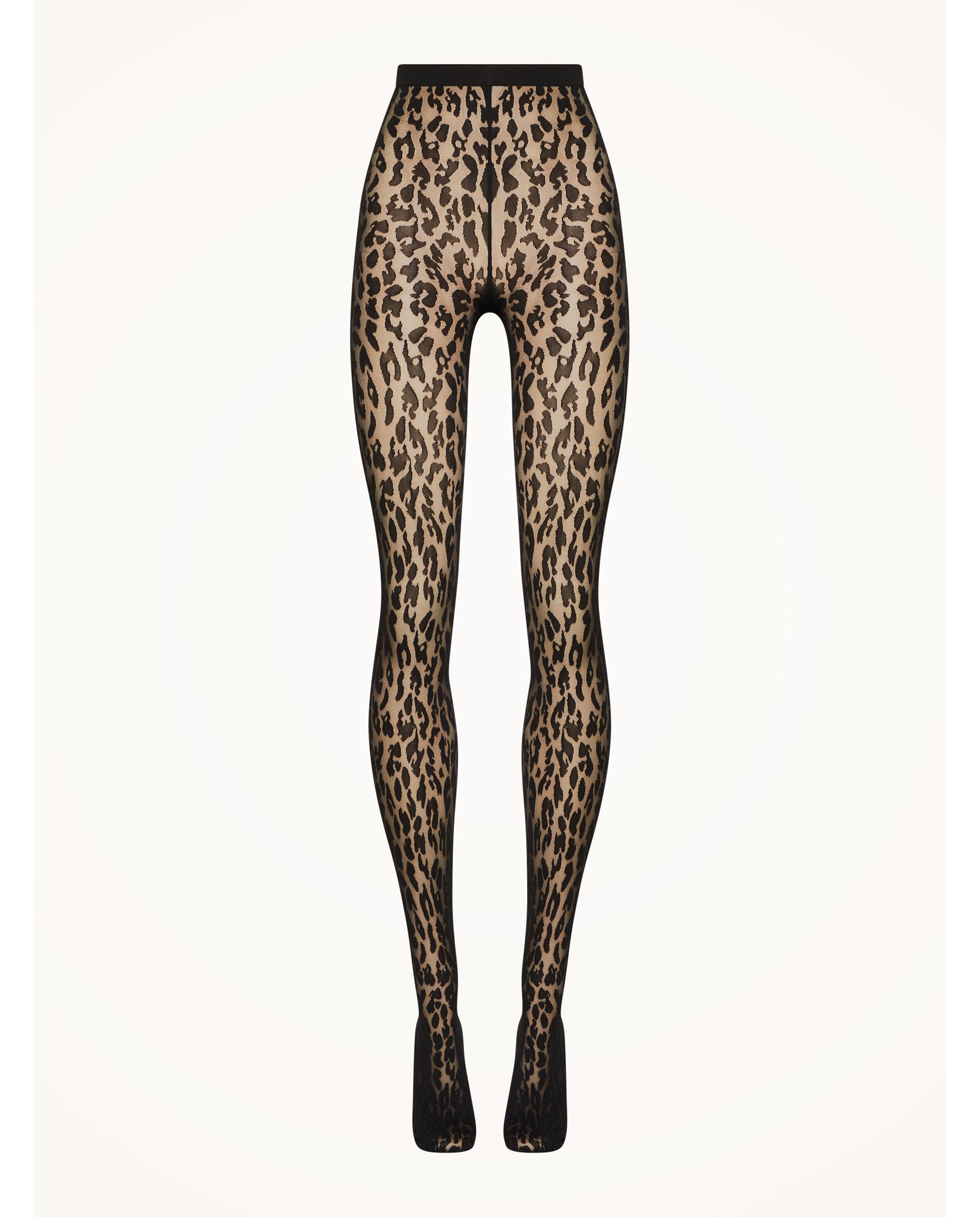 Panties 20 denier con estampado animal print - Wolford - Negro Negro-1