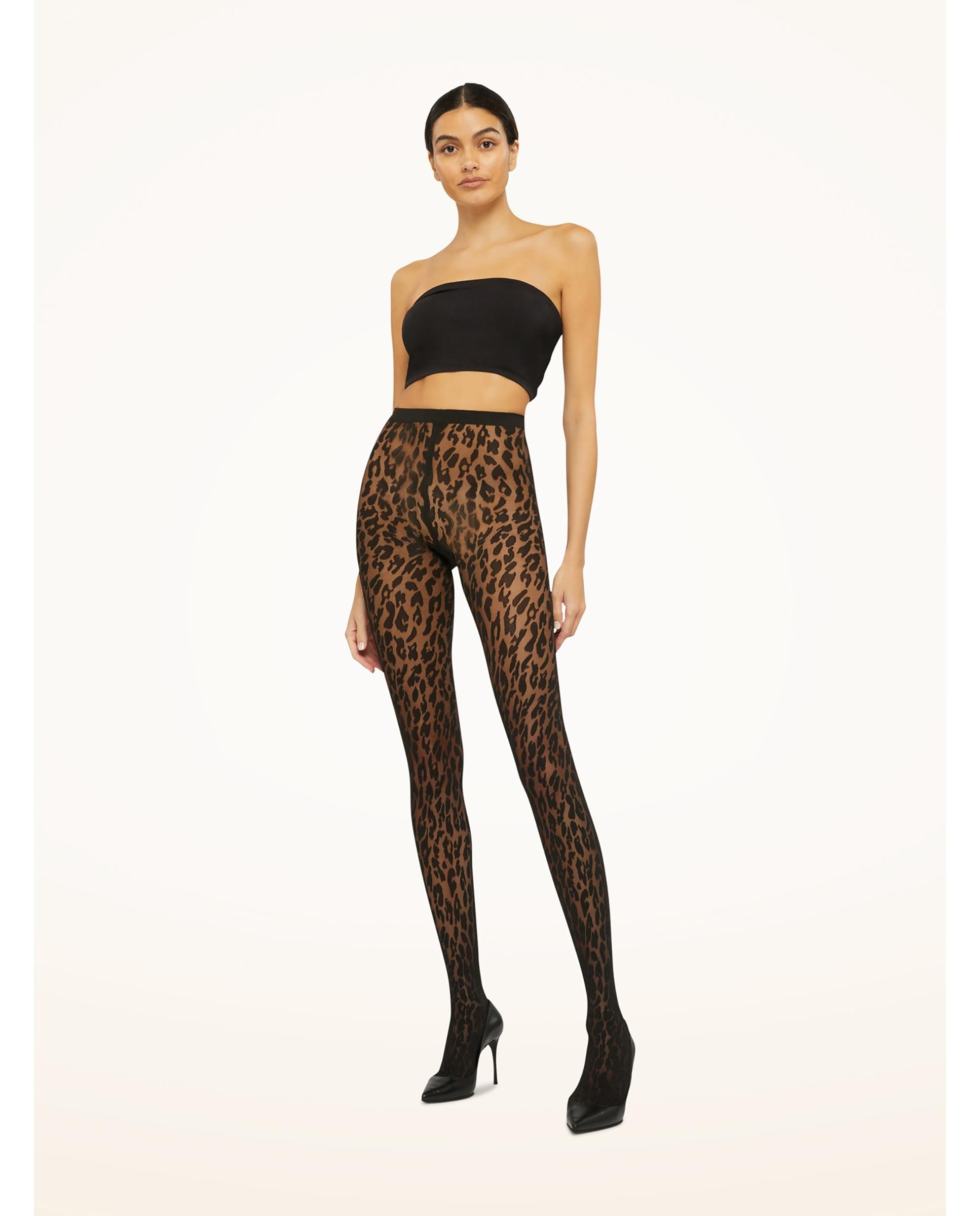 Panties 20 denier con estampado animal print - Wolford - Negro Negro-2