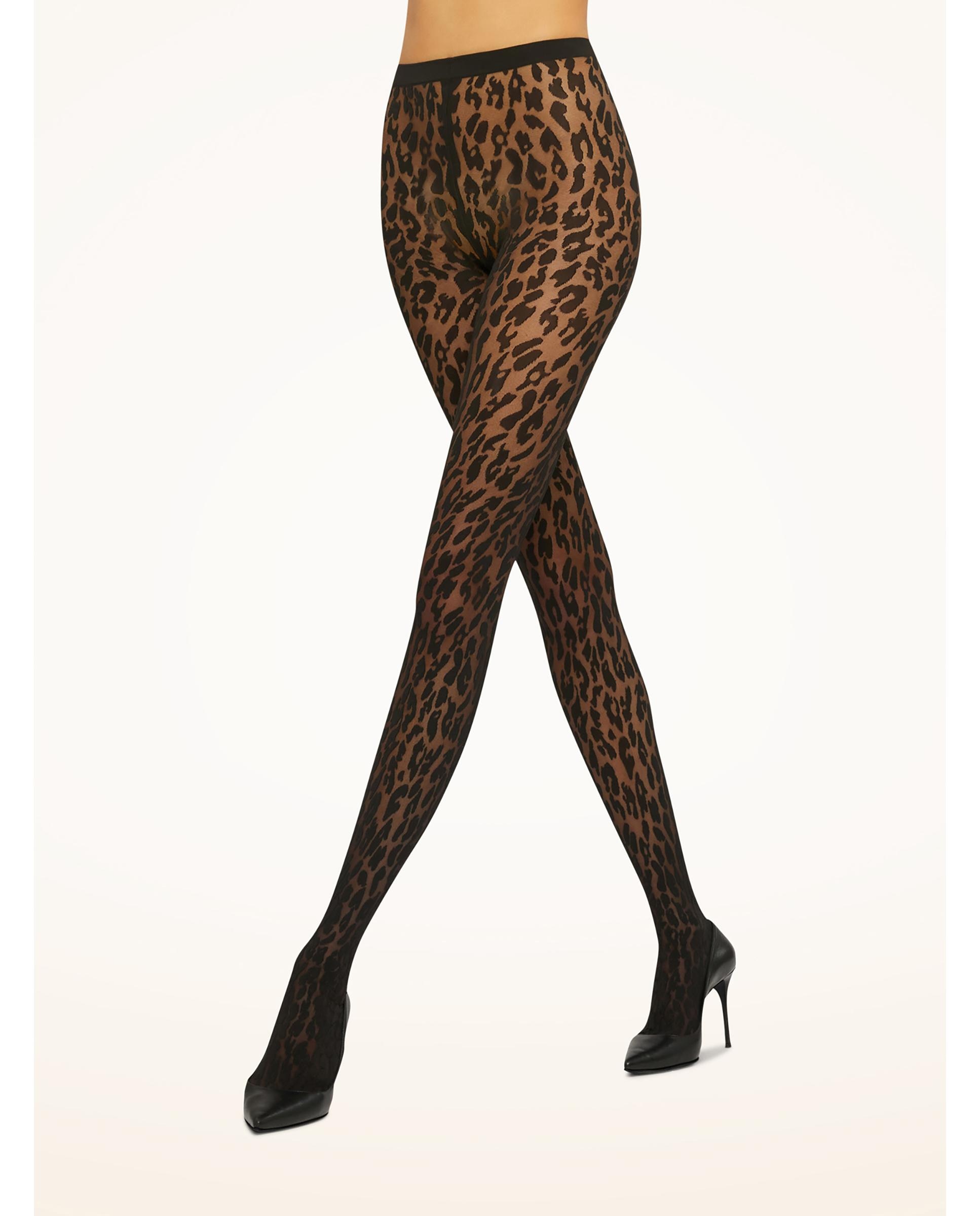 Panties 20 denier con estampado animal print - Wolford - Negro Negro-3