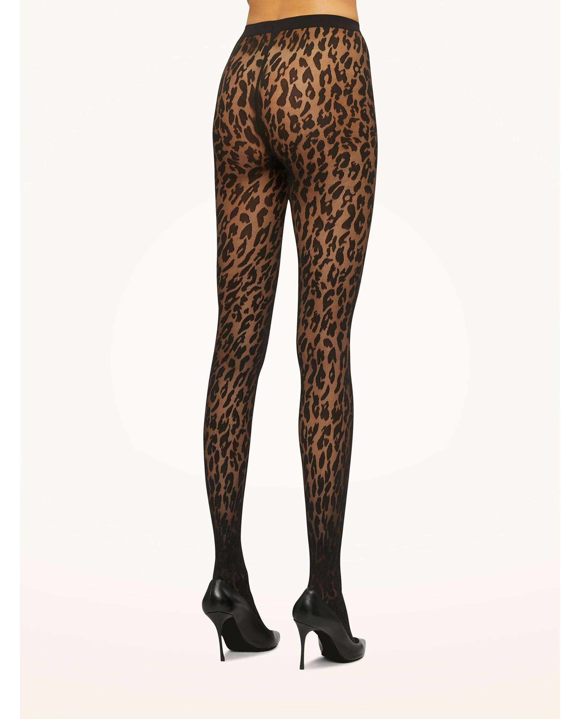 Panties 20 denier con estampado animal print - Wolford - Negro Negro-4