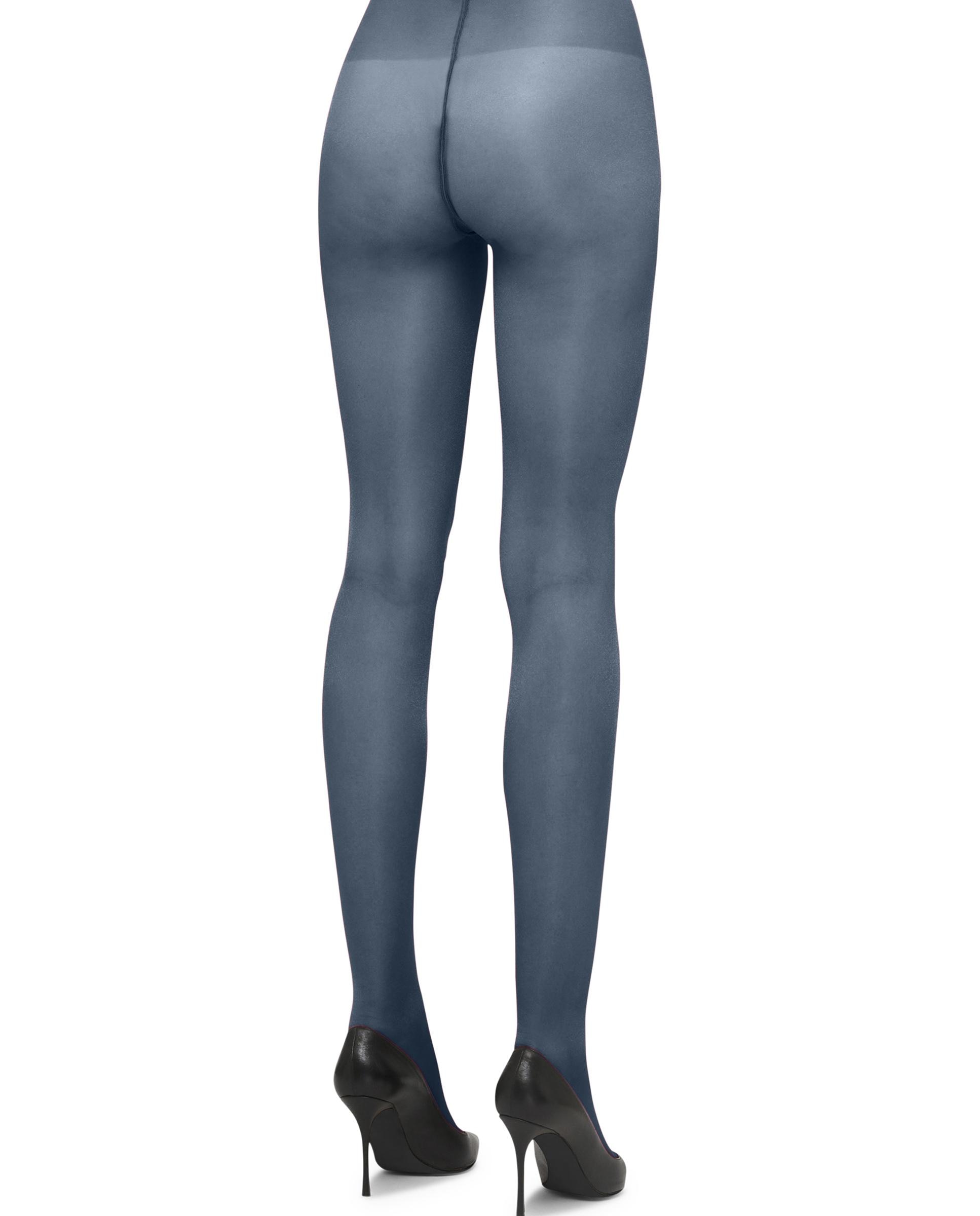 Panties 20 denier transparentes efecto brillo - Wolford - Azul Azul-3