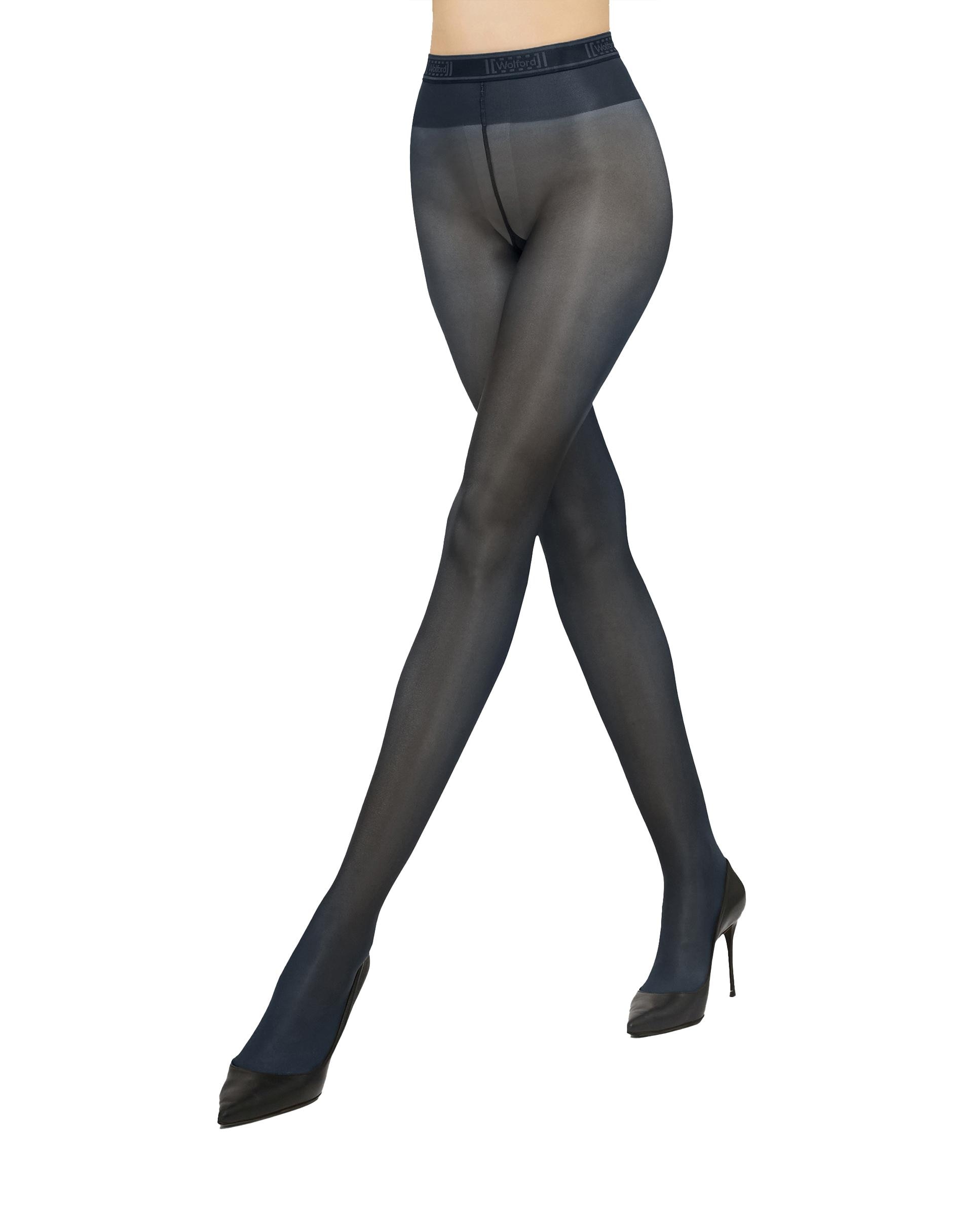 Panties 8 denier acabado brillo - Wolford - Azul índigo Azul índigo-2