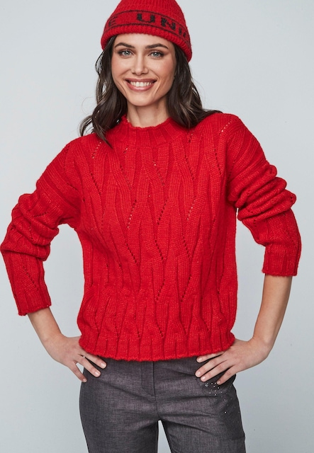 Imagen 0 de Jersey de mujer calado de punto grueso