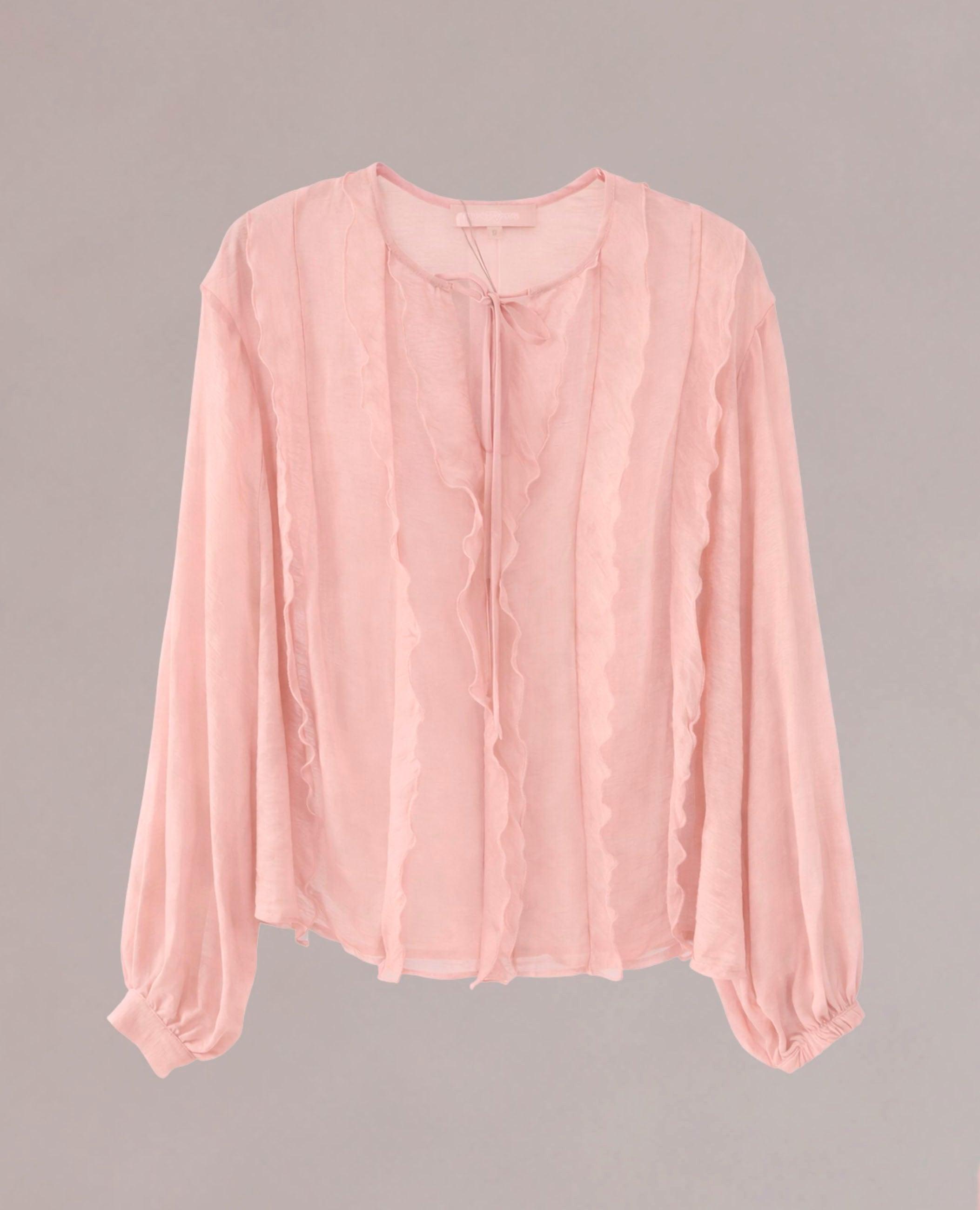 Blusa de mujer colete con volantes - Dolores Promesas - Rosa Rosa-4