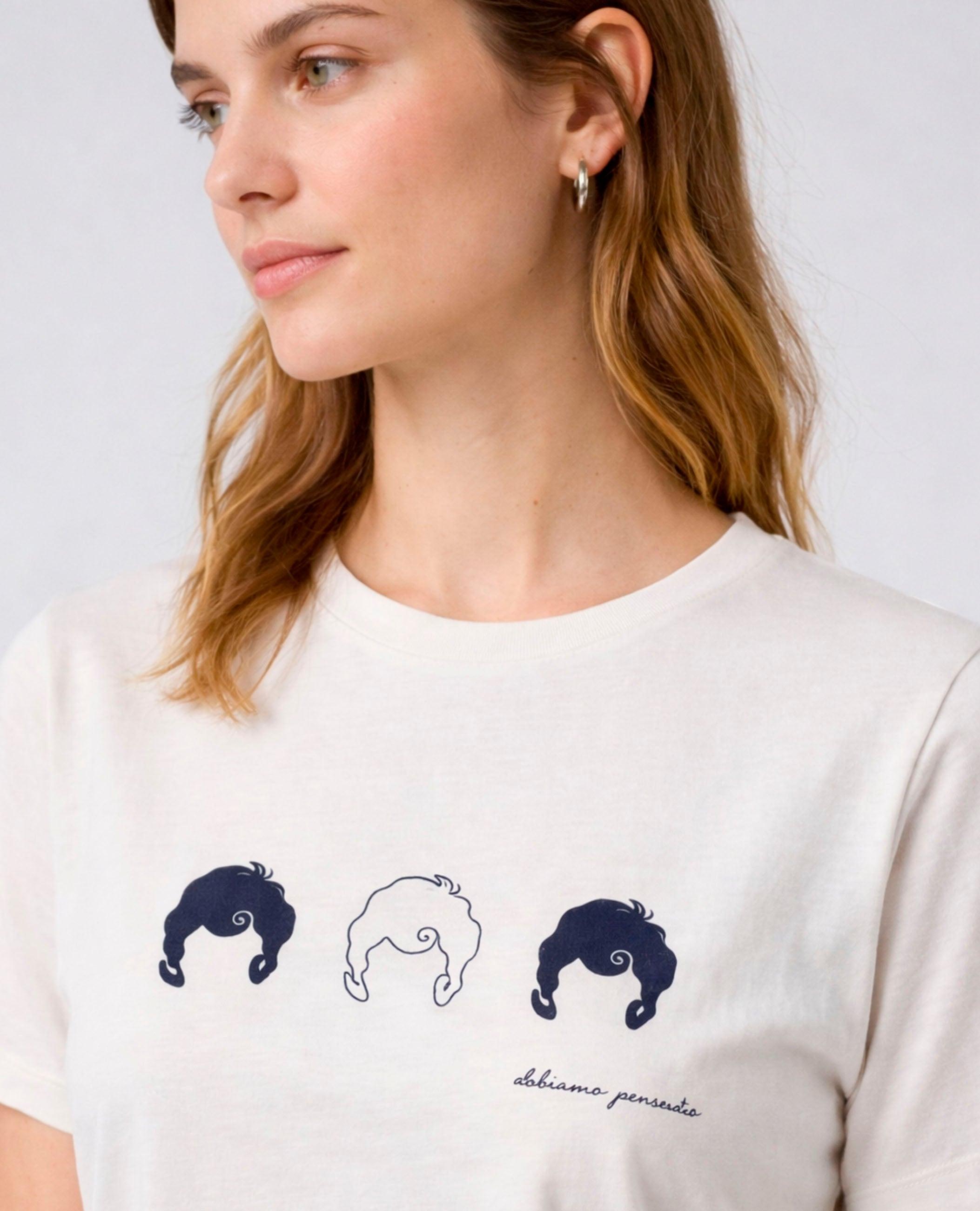 Camiseta de manga corta de mujer amie con dibujo frontal - Dolores Promesas - Blanco Blanco-2