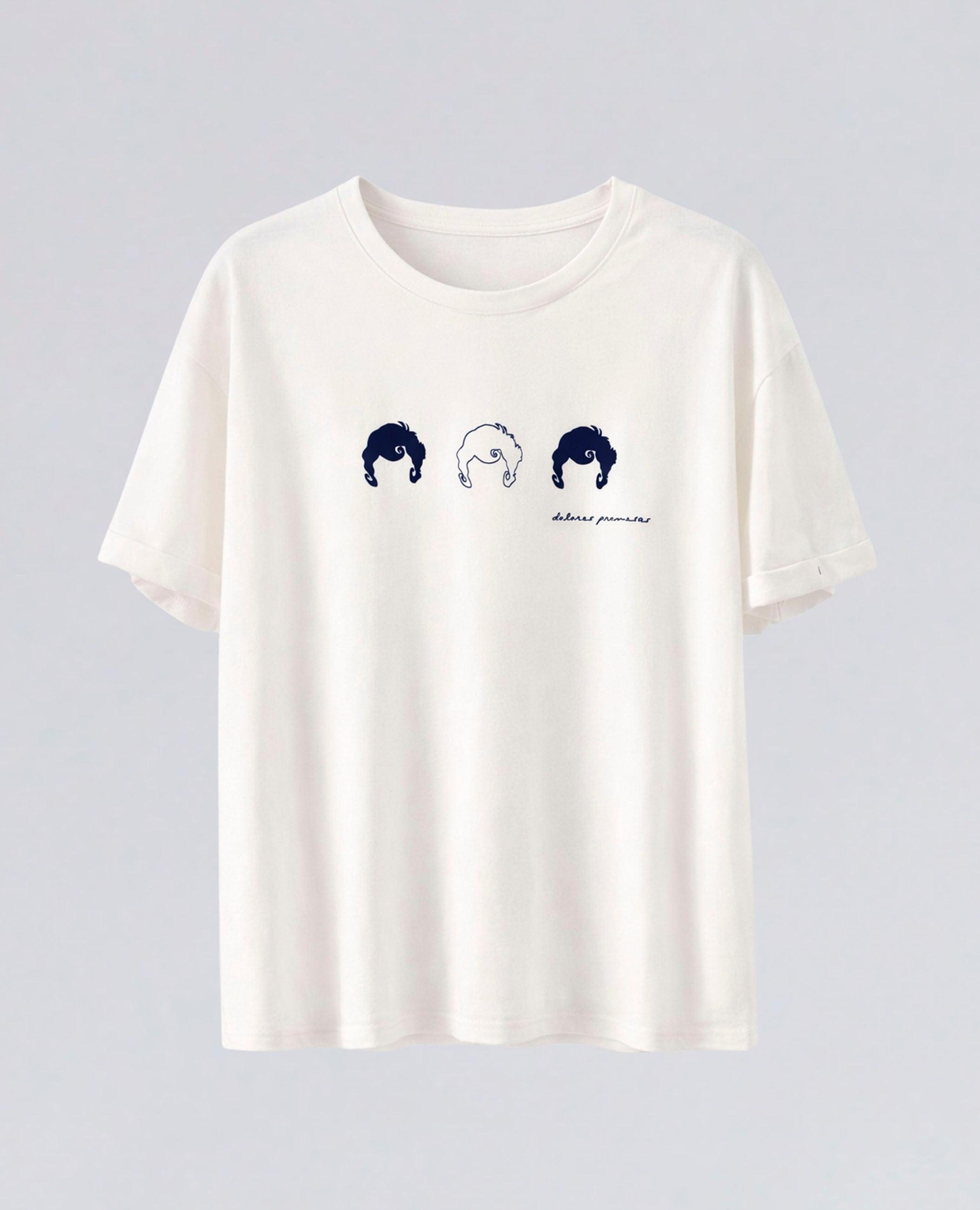 Camiseta de manga corta de mujer amie con dibujo frontal - Dolores Promesas - Blanco Blanco-4