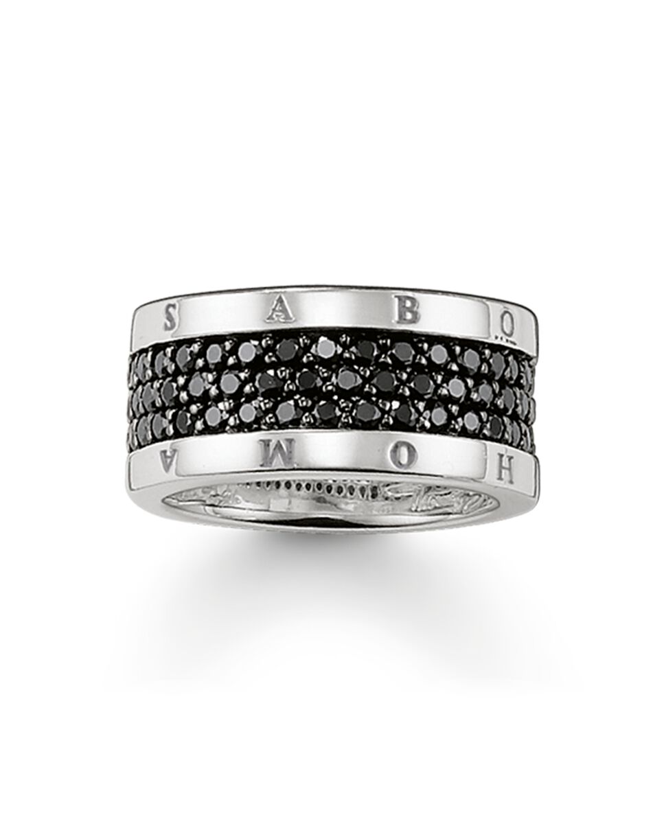 Anillo eternity clásico negro de plata - Thomas Sabo - Negro Negro-1