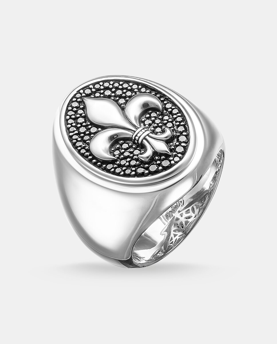 Anillo De Plata De Ley .925 Con Diseño Flor De Lis - Unisex, Tallas 4 Al 10, Nuevo Con Etiquetas