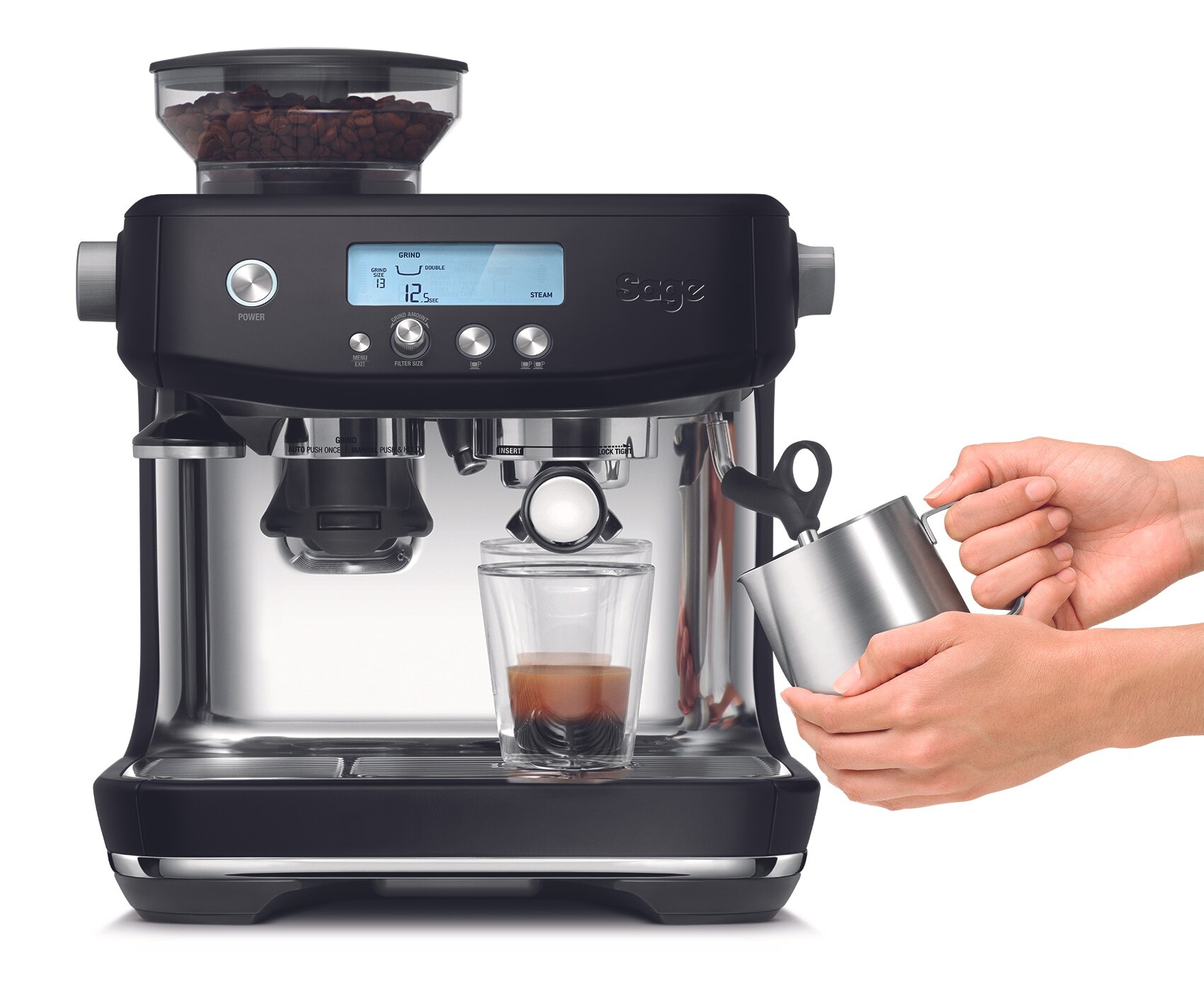 Cafetera manual Sage Barista Pro Black - Negro mate Negro mate-2