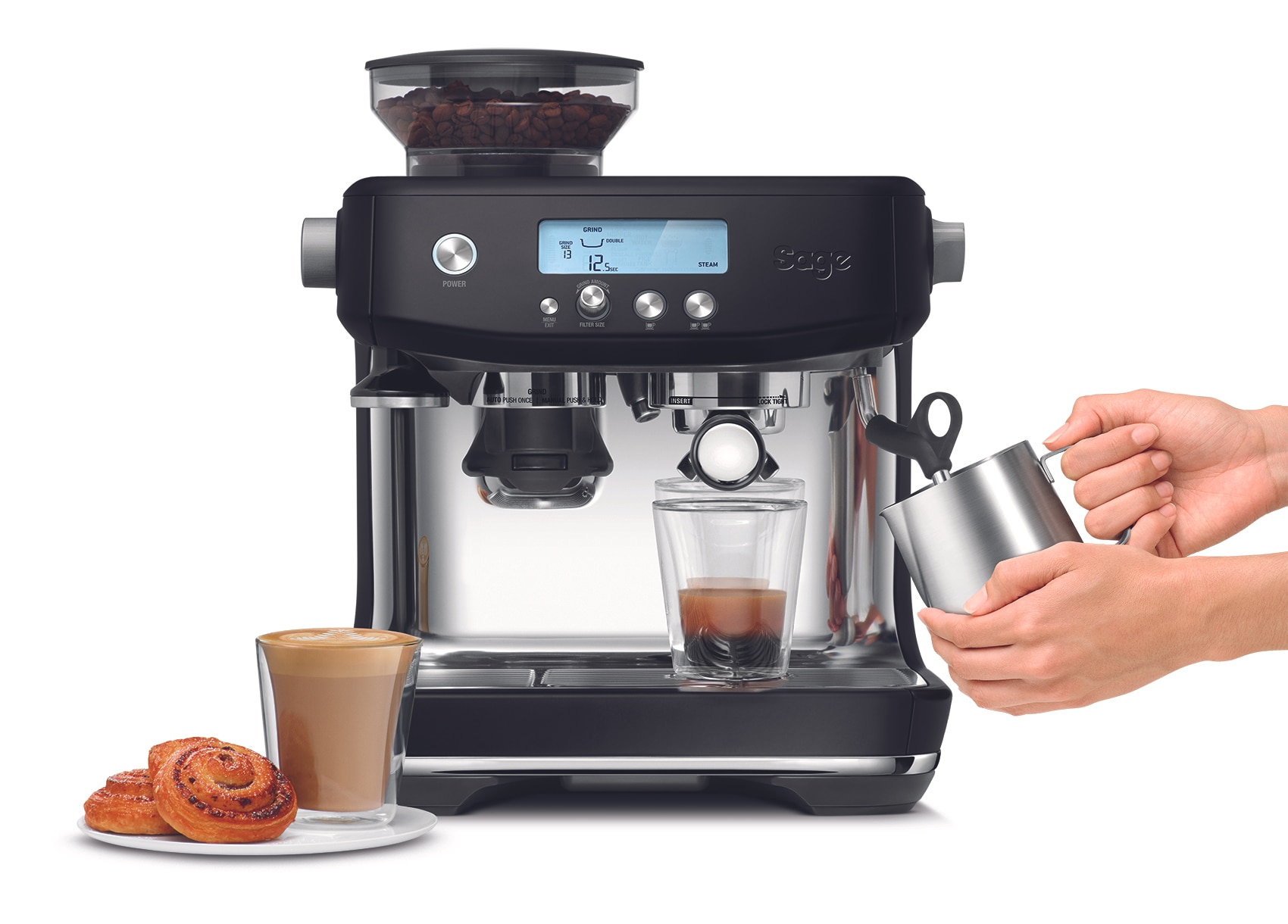 Cafetera manual Sage Barista Pro Black - Negro mate Negro mate-3