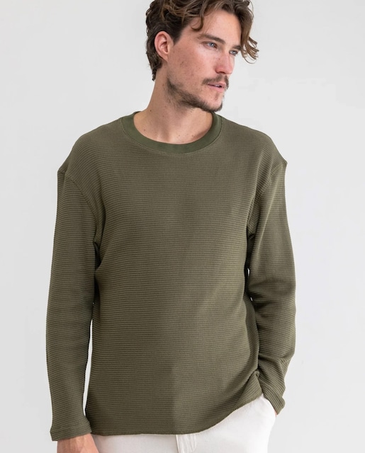 Imagen 0 de Jersey de hombre Classic Waffle con cuello redondo y corte estándar