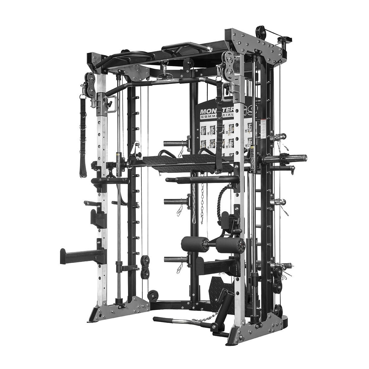 Multiestación G9 Máquina Smith Rack y Prensa de piernas Force Usa - Negro Negro-2
