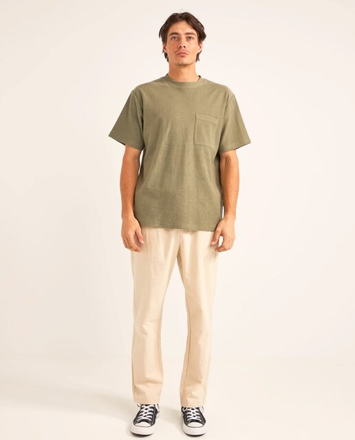 Imagen 0 de Pantalón de hombre Linen Jam regular fit con cintura elástica