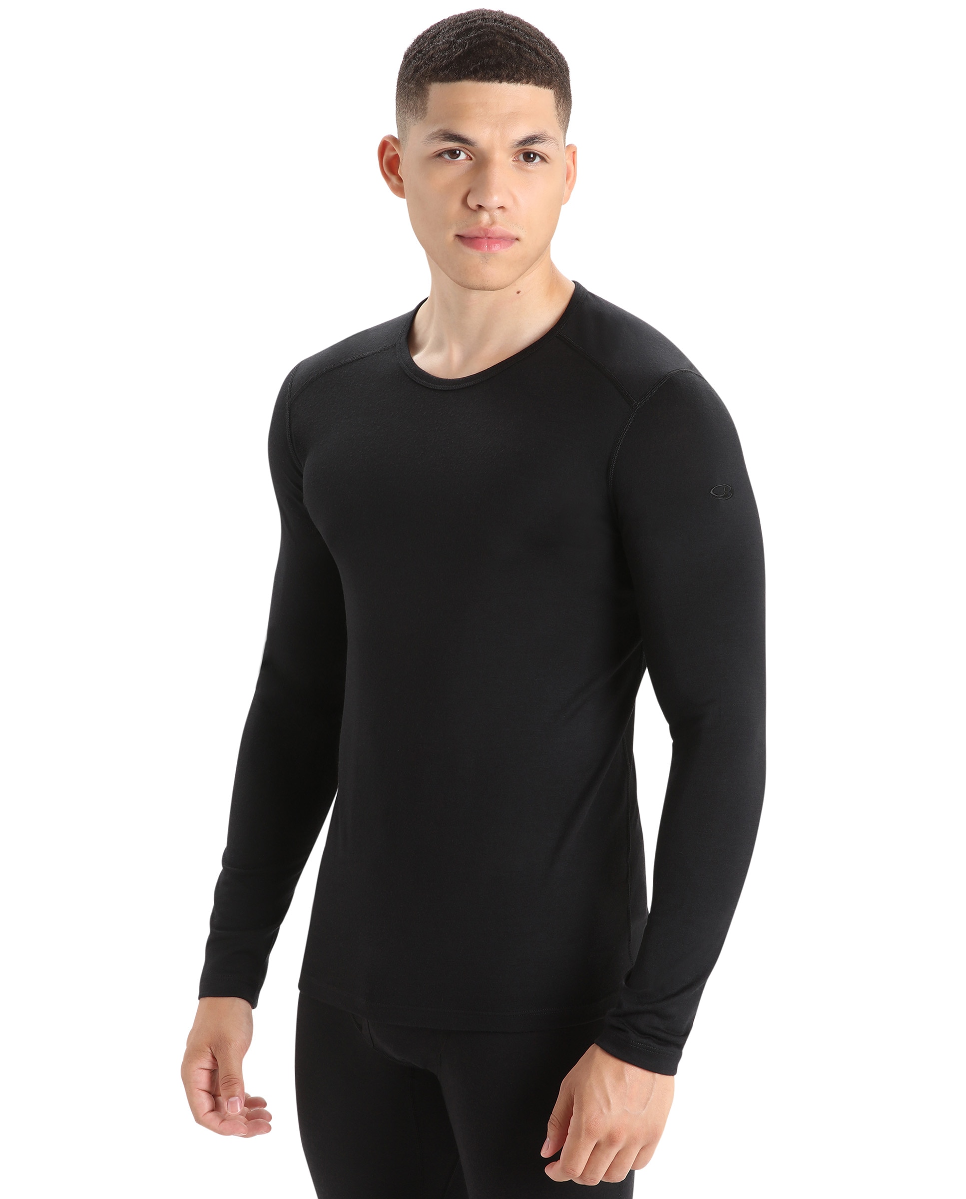 Camisetas Manga larga Montaña Hombre M 200 Oasis LS Crewe Icebreaker - Negro mate Negro mate-2