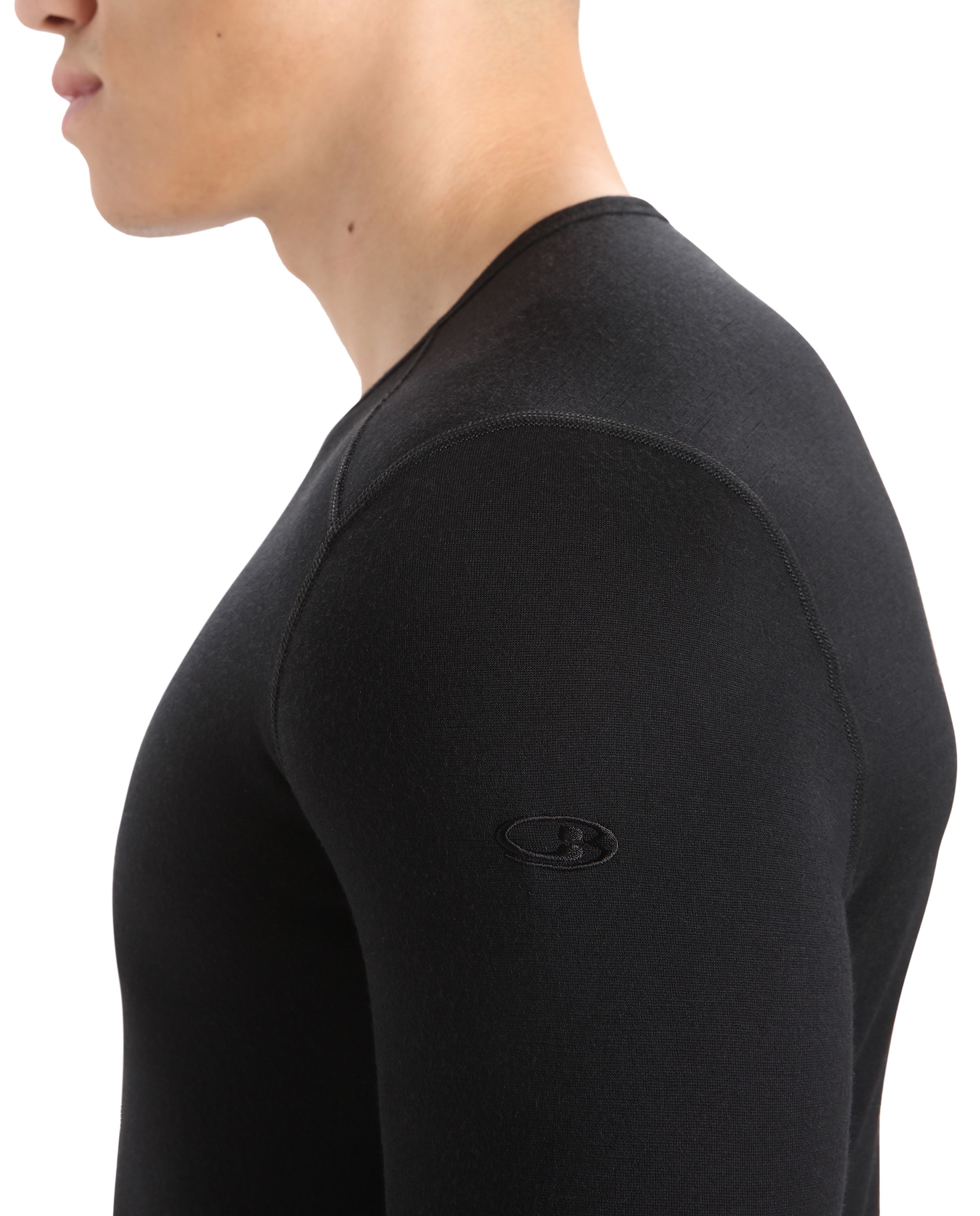 Camisetas Manga larga Montaña Hombre M 200 Oasis LS Crewe Icebreaker - Negro mate Negro mate-5