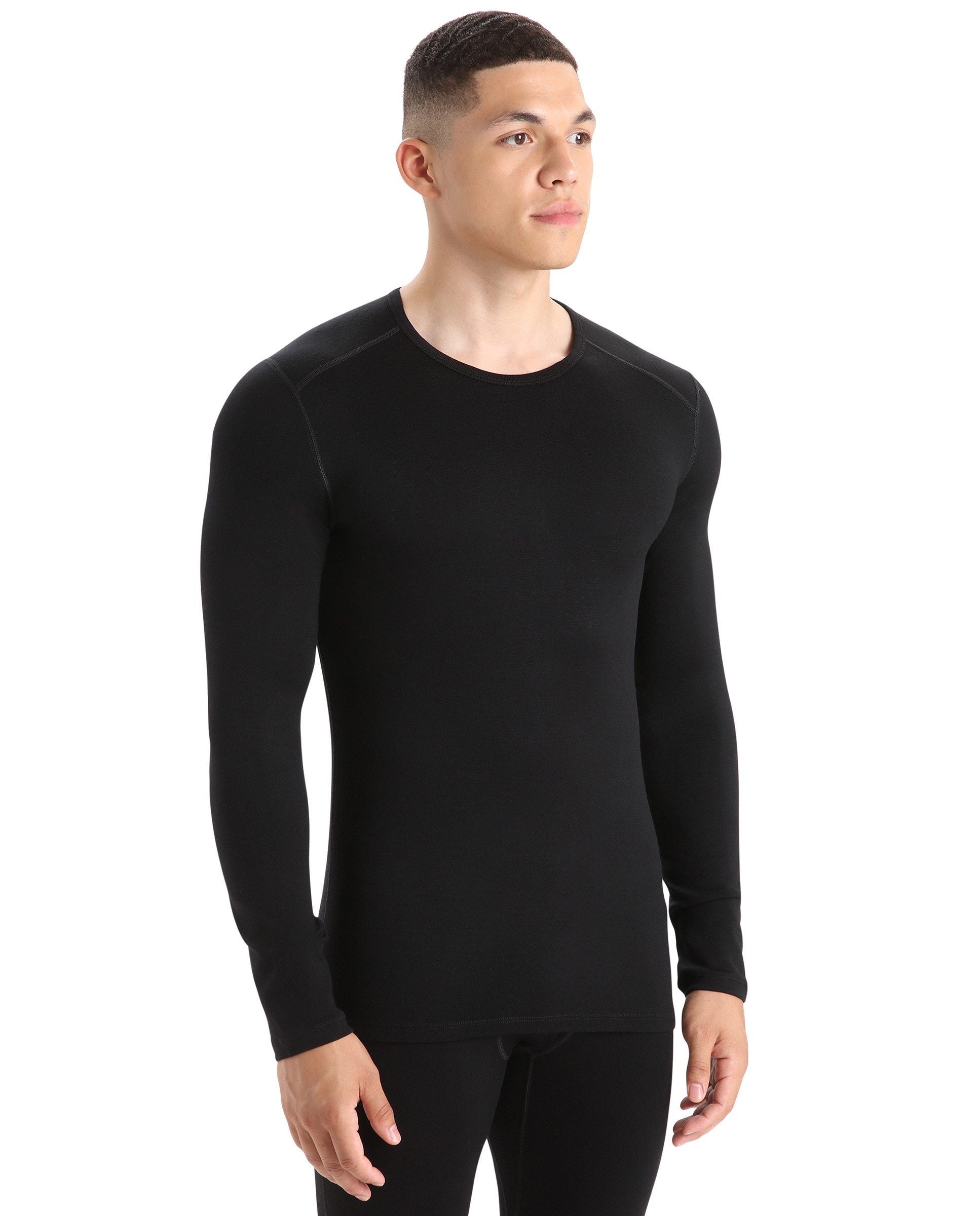 Camisetas Manga larga Montaña Hombre M 260 Oasis LS Crewe Icebreaker - Negro mate Negro mate-5