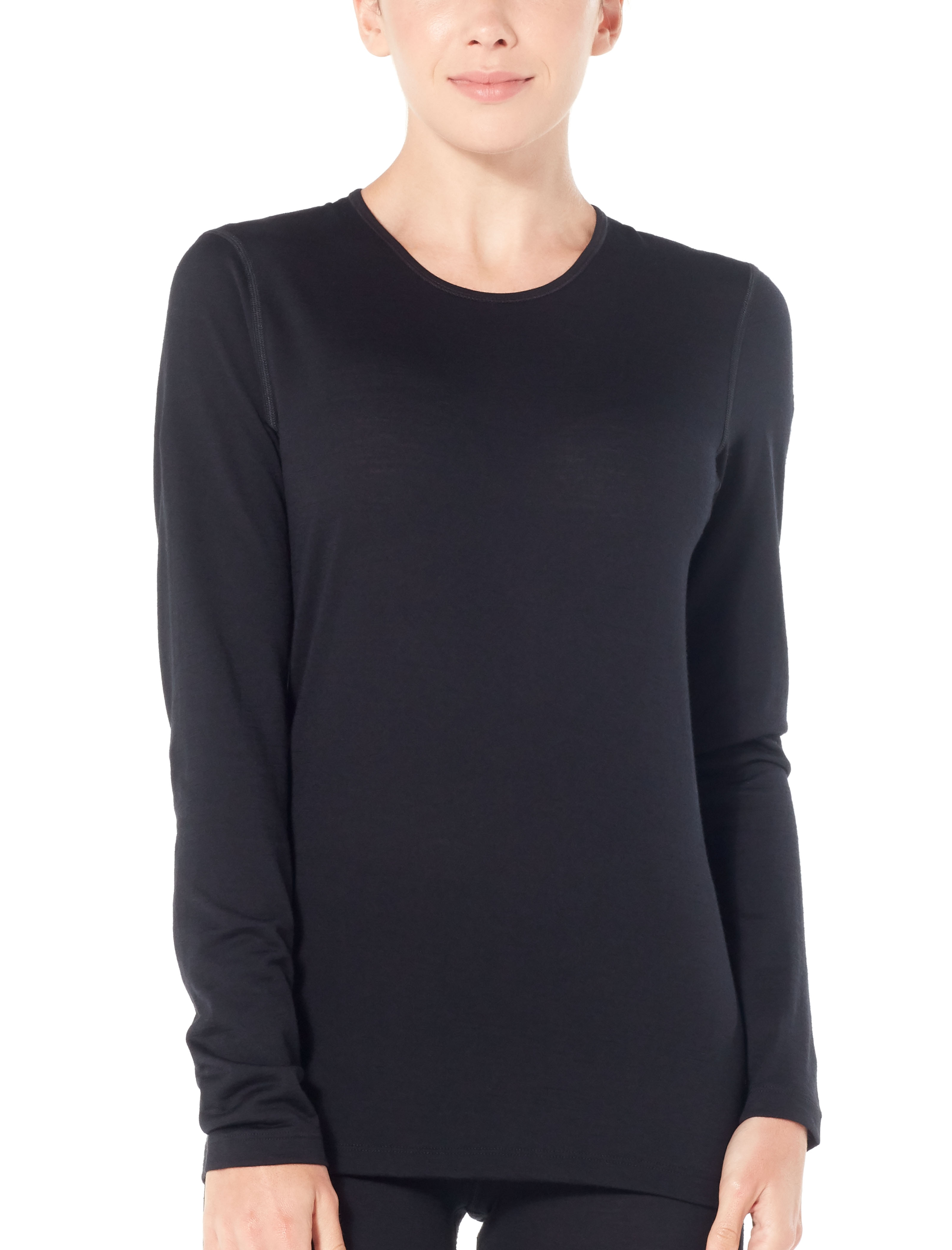 Imagen 0 de Camiseta de mujer térmica merino Icebreaker Negro