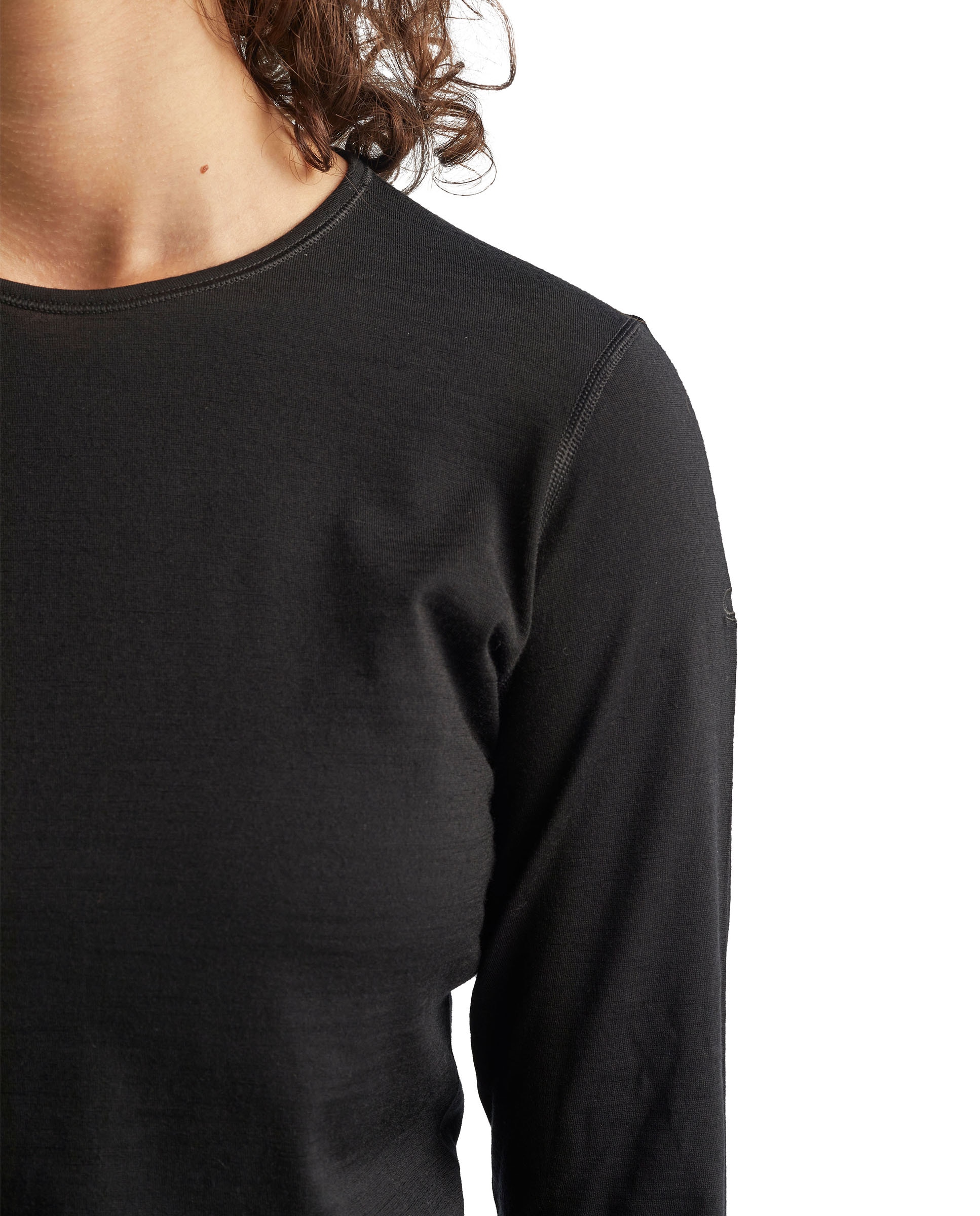 Camiseta de mujer térmica merino Icebreaker - Negro mate Negro mate-5