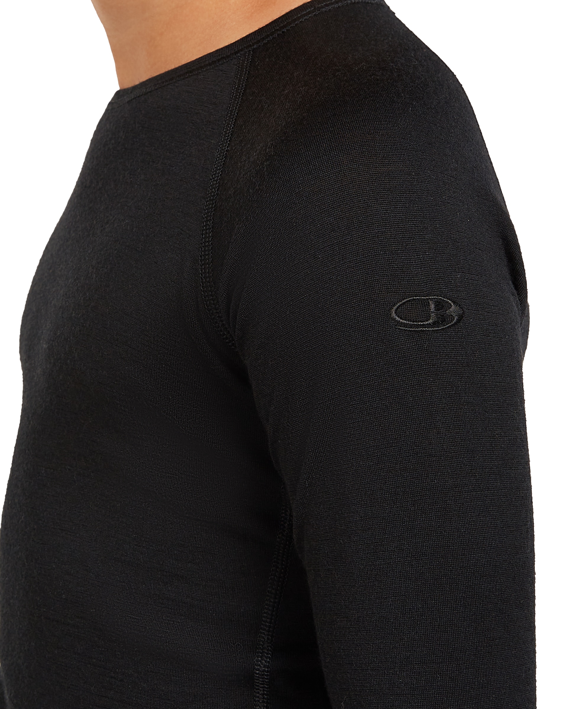 Camisetas Manga larga Montaña Niño K 200 Oasis LS Crewe Icebreaker - Negro mate Negro mate-2
