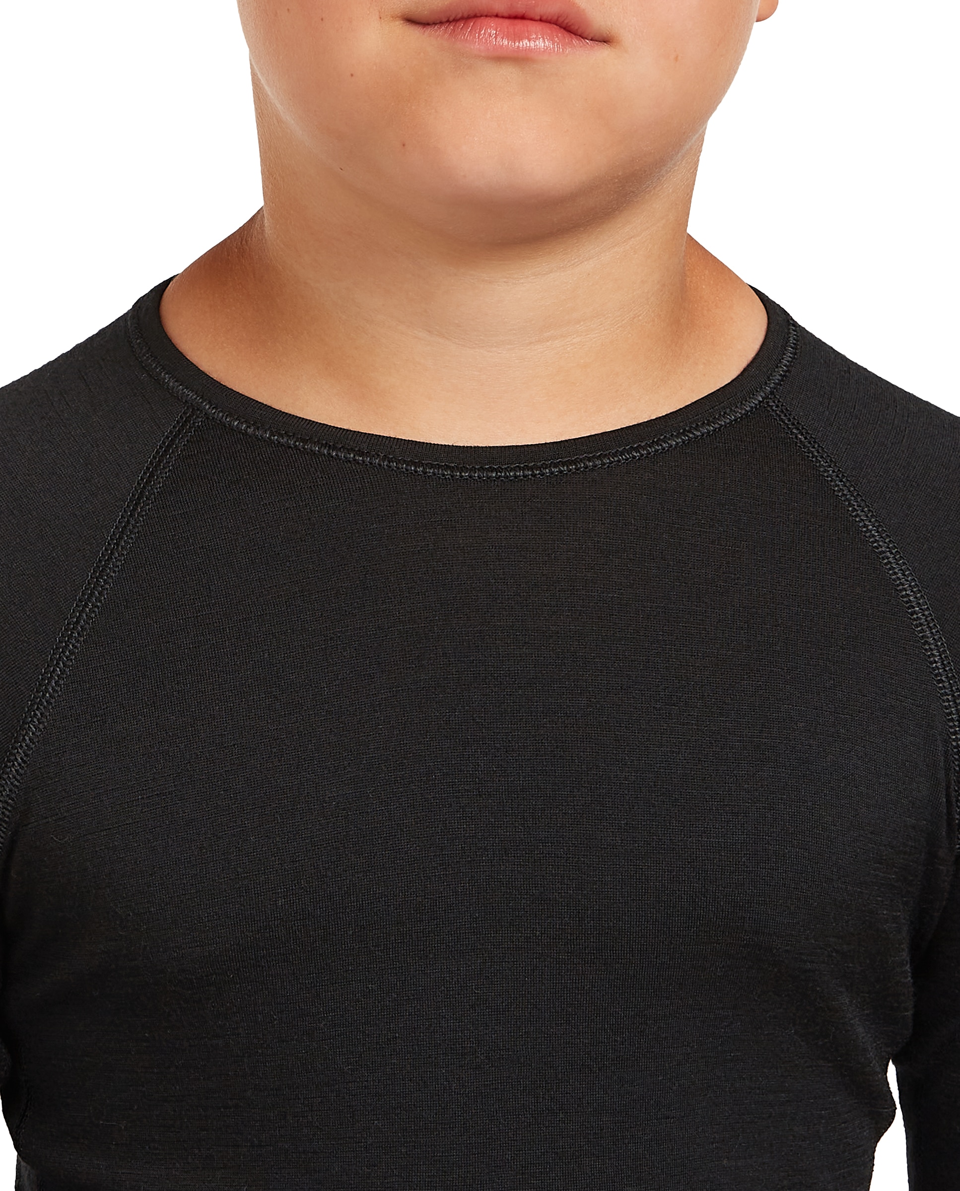 Camisetas Manga larga Montaña Niño K 200 Oasis LS Crewe Icebreaker - Negro mate Negro mate-3