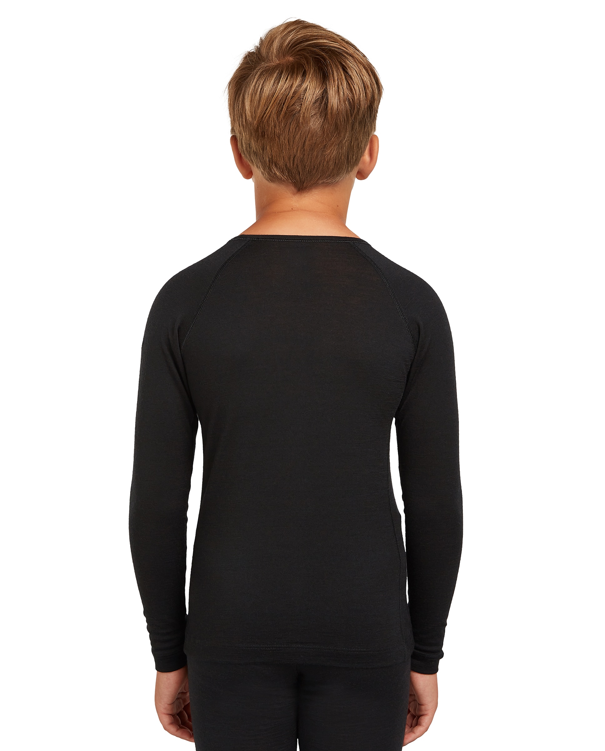 Camisetas Manga larga Montaña Niño K 200 Oasis LS Crewe Icebreaker - Negro mate Negro mate-4