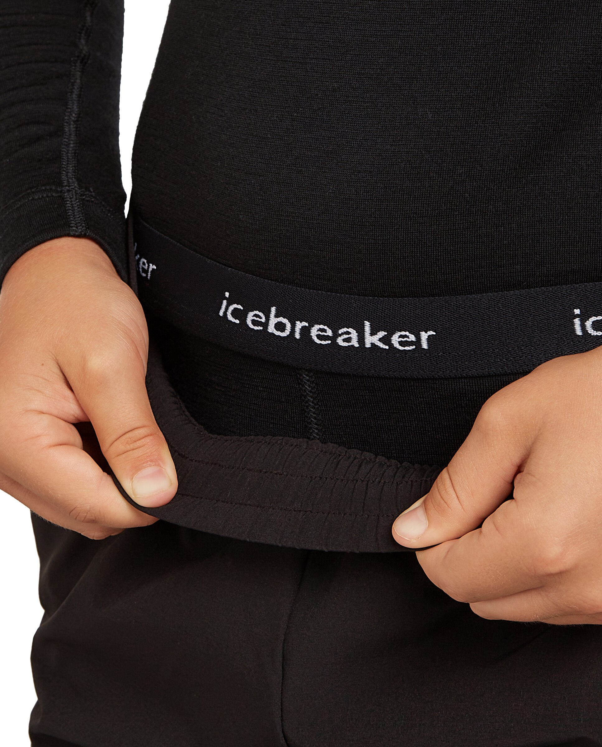 Pantalón térmico merino de niños 200 Oasis Icebreaker - Negro mate Negro mate-2