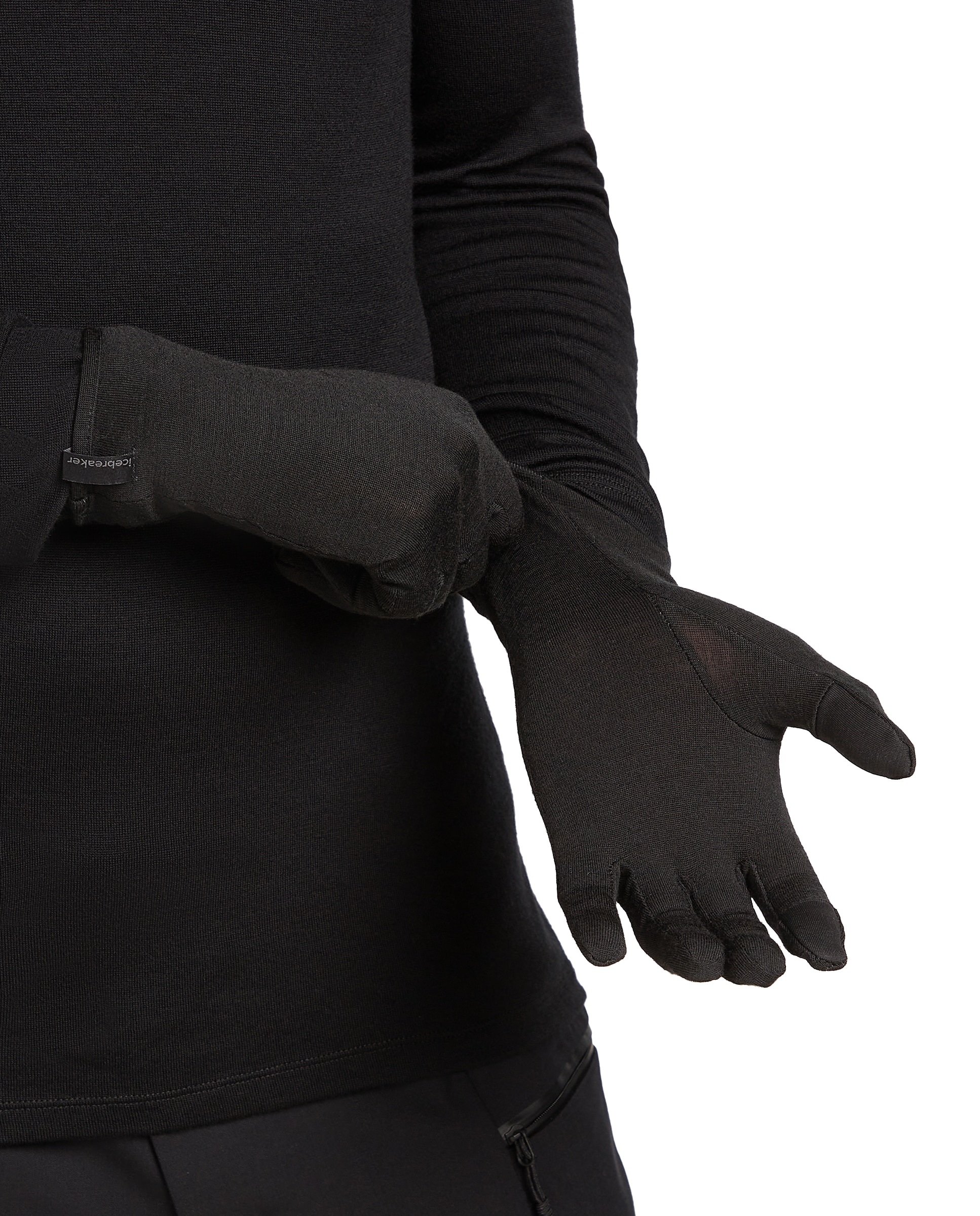 Imagen 1 de Guantes Esqui y Snow Adulto U 260 Oasis Glove Liners ICEBREAKER Negro mate