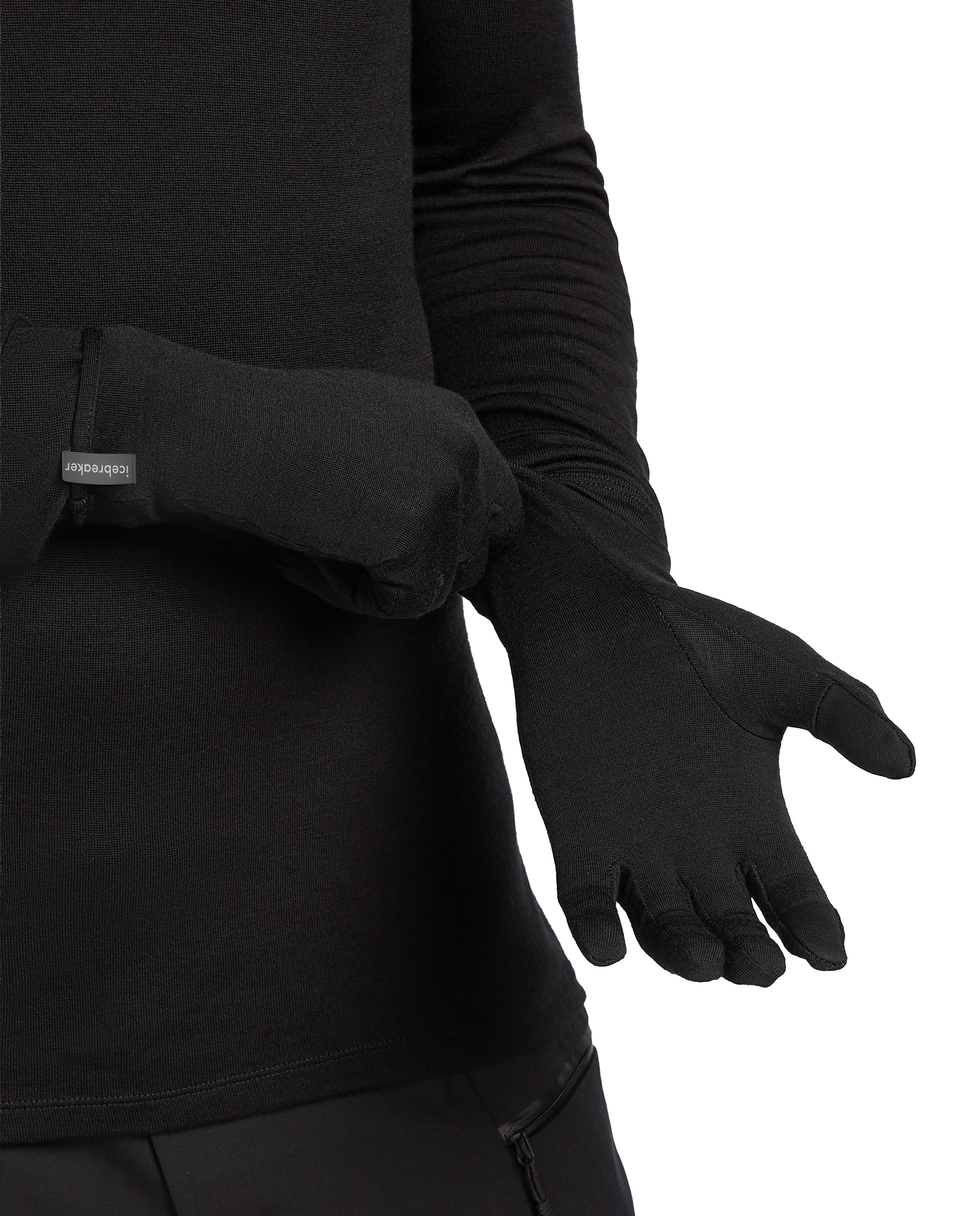 Imagen 4 de Guantes Esqui y Snow Adulto U 260 Oasis Glove Liners ICEBREAKER - Negro mate Negro mate