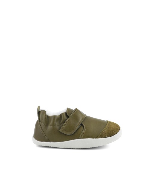 Imagen 0 de Zapatillas deportivas de bebés de piel con tira autoadherente y cordón elástico