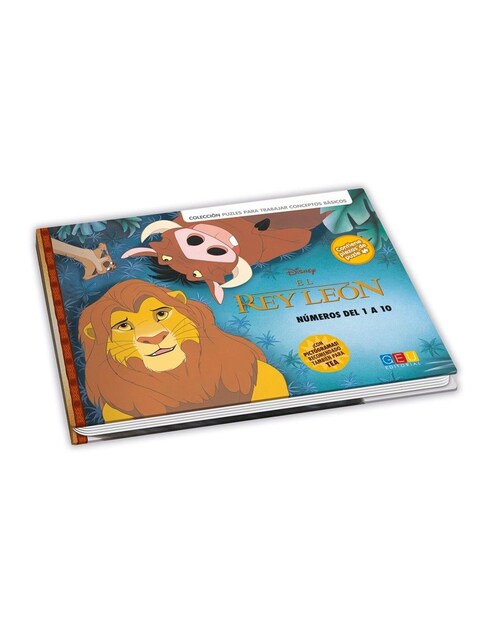 Imagen 0 de El Rey León: Números del 1 al 10 · Libro–juego (puzle)