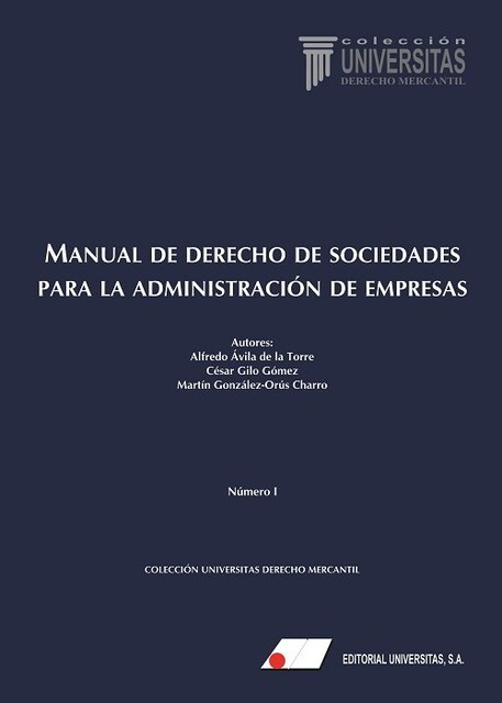 Imagen 0 de MANUAL DERECHO SOCIEDADES PARA ADMINISTRACION DE EM