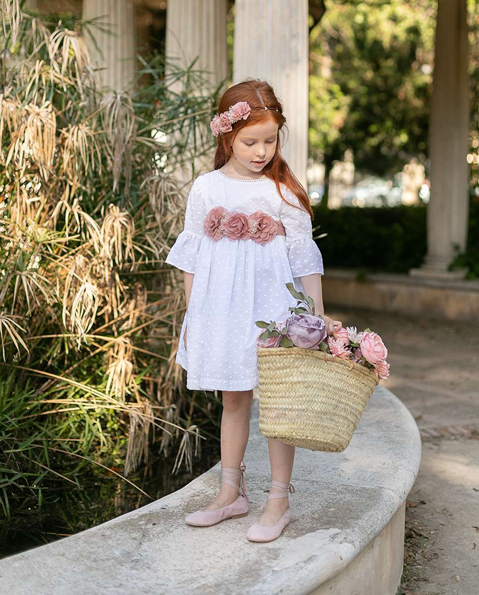 Vestido blanco niña el best sale corte ingles