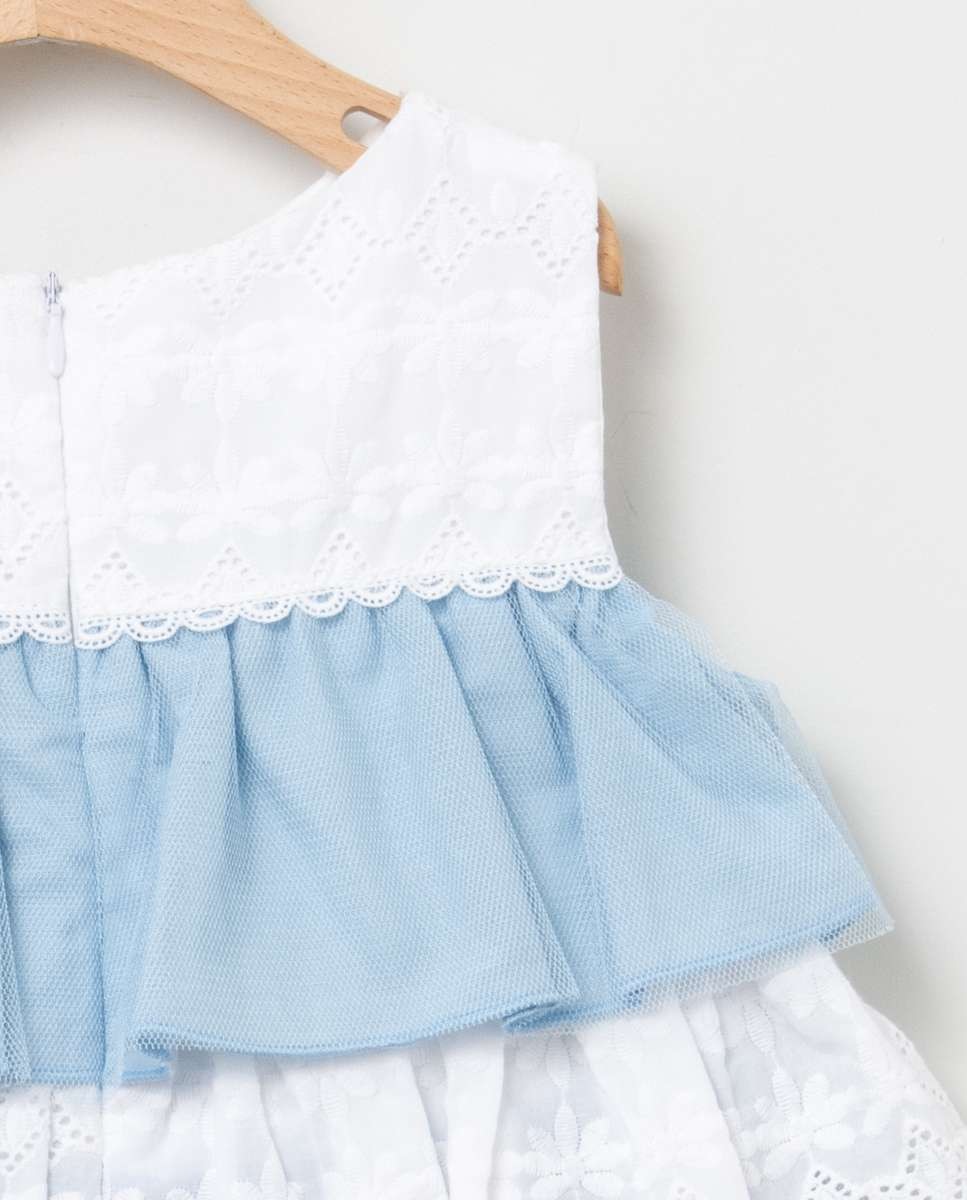 Imagen 6 de Conjunto de niña 2 piezas con bordado y tul - Coco Acqua - Azul Azul