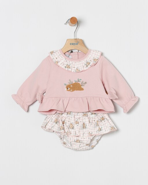 Imagen 0 de Conjunto de niña con sudadera y braga de algodón