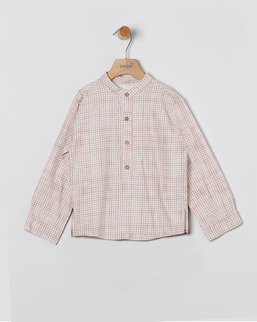 Imagen 0 de Camisa de niño a cuadros de niño de algodón