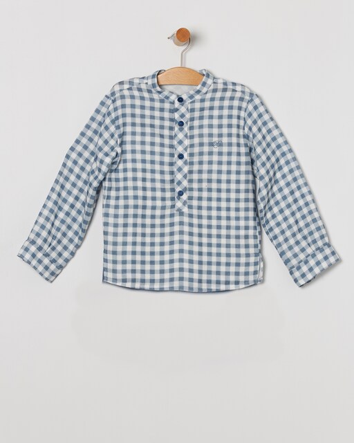 Imagen 0 de Camisa cuad de niño de algodón