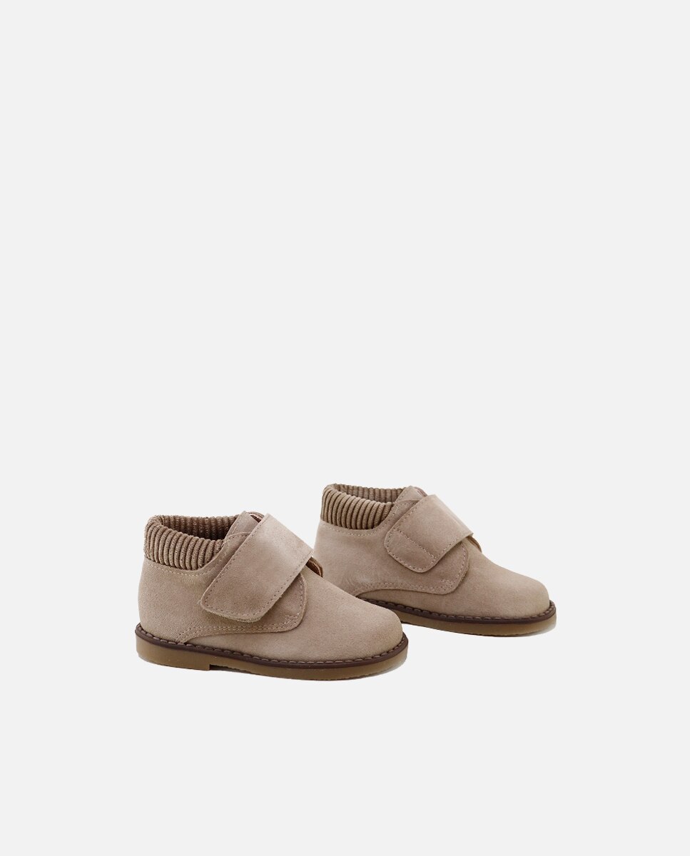 Botas de bebés en piel serraje con cierre adherente - Eli 1957 - Camel Camel-2