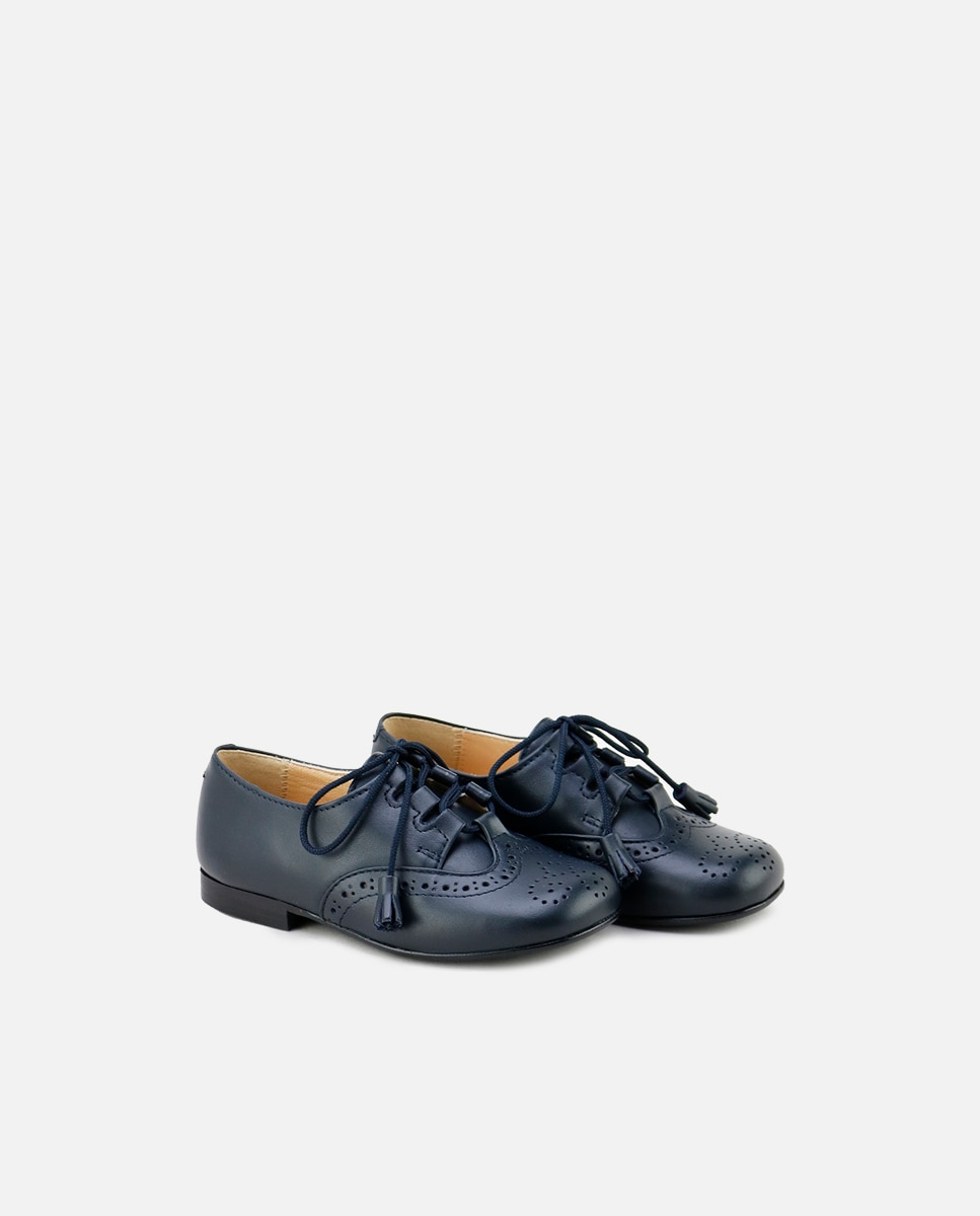 Imagen 2 de Zapatos estilo gales de bebés en piel picada - Eli 1957 - Azul Azul