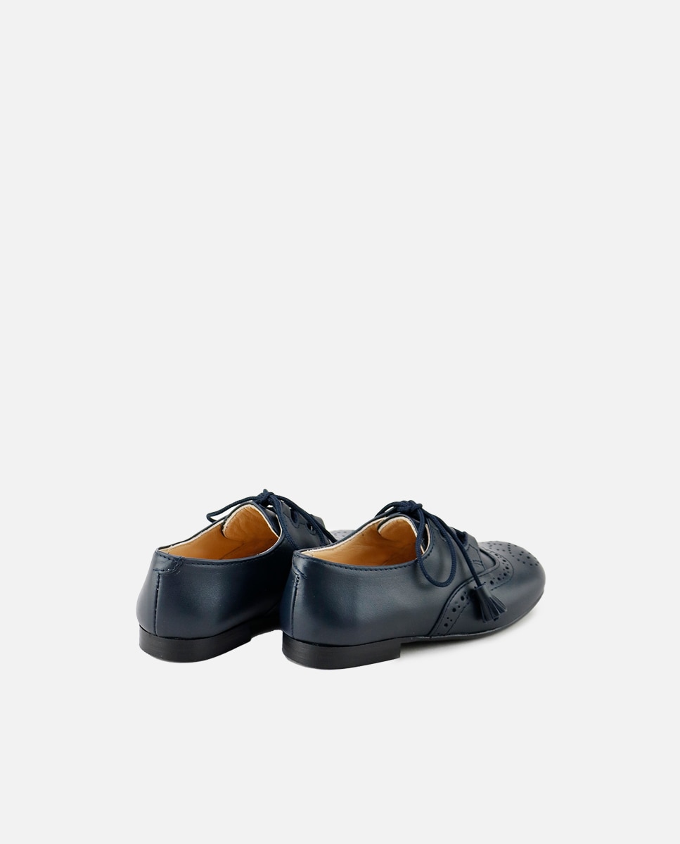 Imagen 3 de Zapatos estilo gales de bebés en piel picada - Eli 1957 - Azul Azul