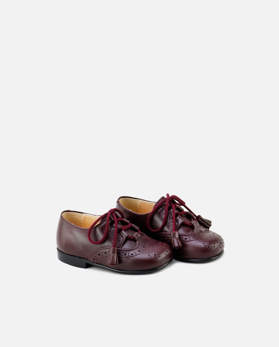 Zapato inglés de niño clásicos en piel - Eli 1957 - Burdeos Burdeos-2