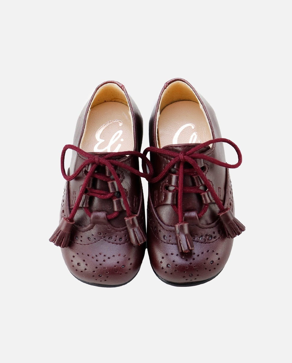 Zapato inglés de niño clásicos en piel - Eli 1957 - Burdeos Burdeos-4