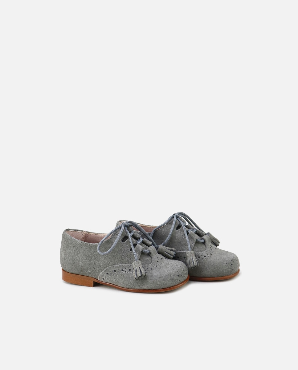 Imagen 2 de Zapatos estilo gales de bebés en piel picada - Eli 1957 - Ceniza Ceniza
