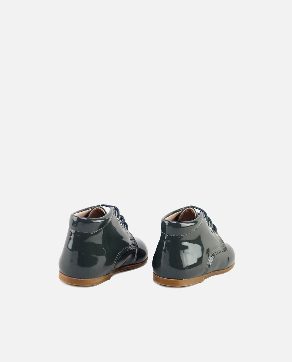 Botas de bebé en piel con cordones - Eli 1957 - Gris Gris-3