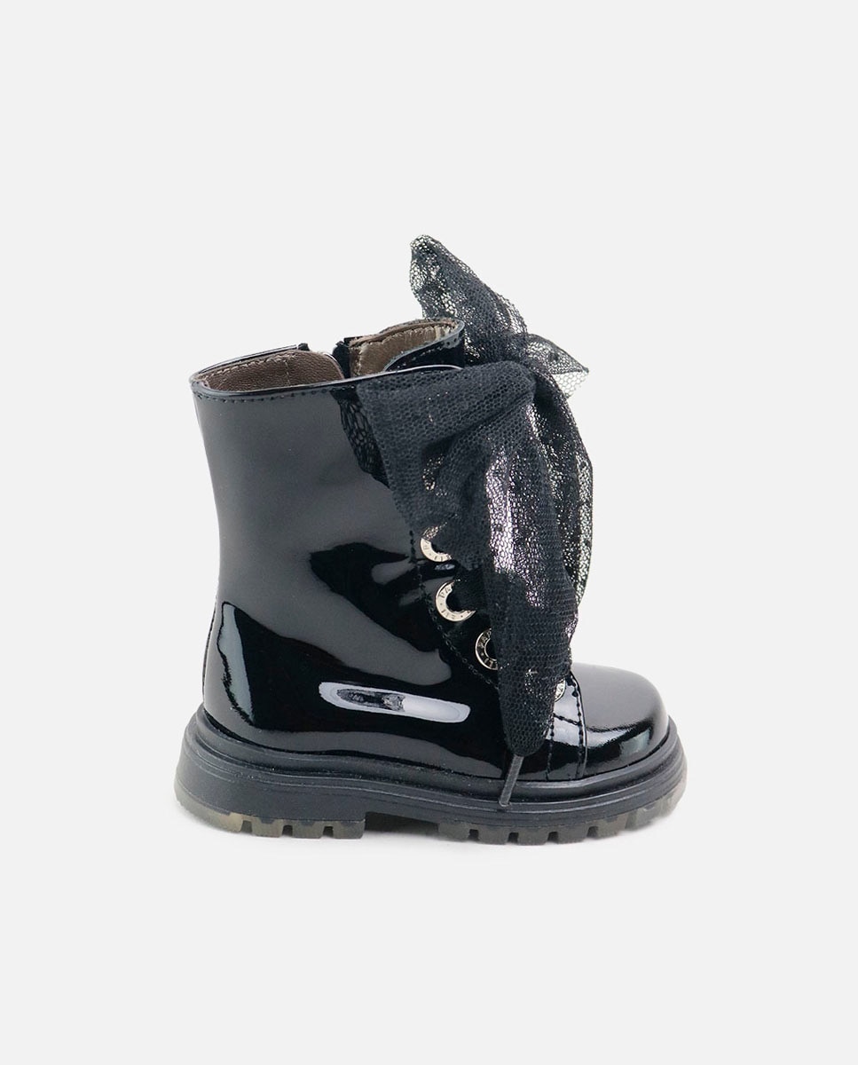 Botas charol lazo plumeti - Eli 1957 - Negro Negro-1